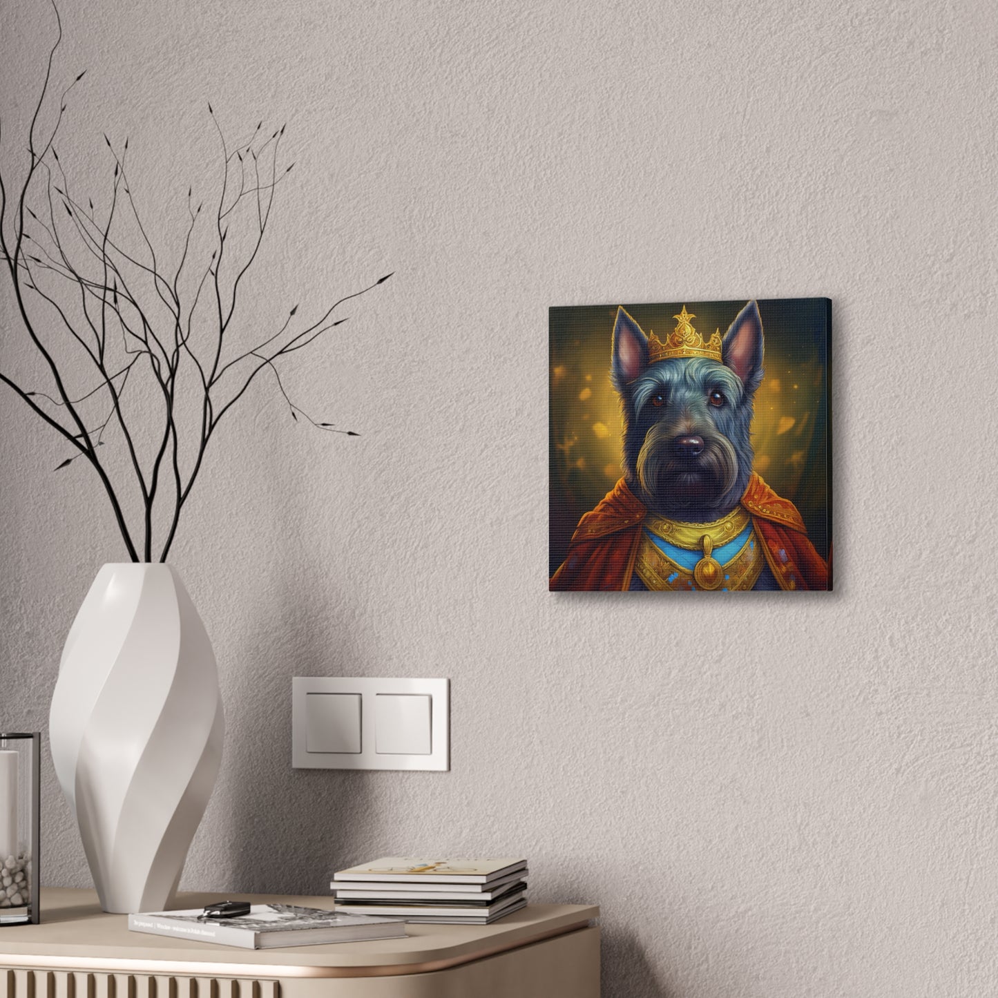 Scottish Terrier Renaissance Pet Portrait on Canvas | Wall art, wall print, dog portrait, dog art