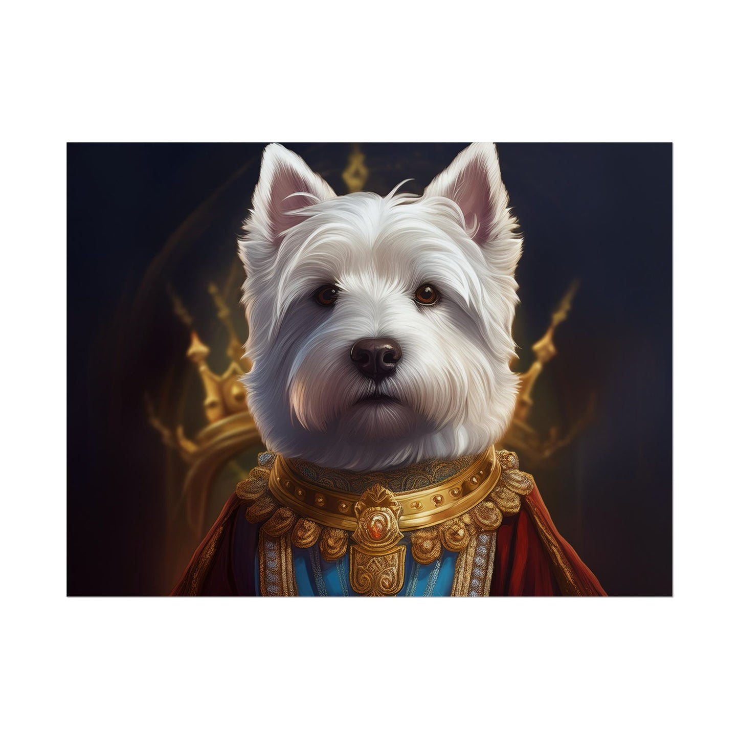 West Highland White Terrier Dog Renaissance Pet Portrait Print, West Highland White Terrier Art Print, Dog Wall Art, Wall Print, Wall Art