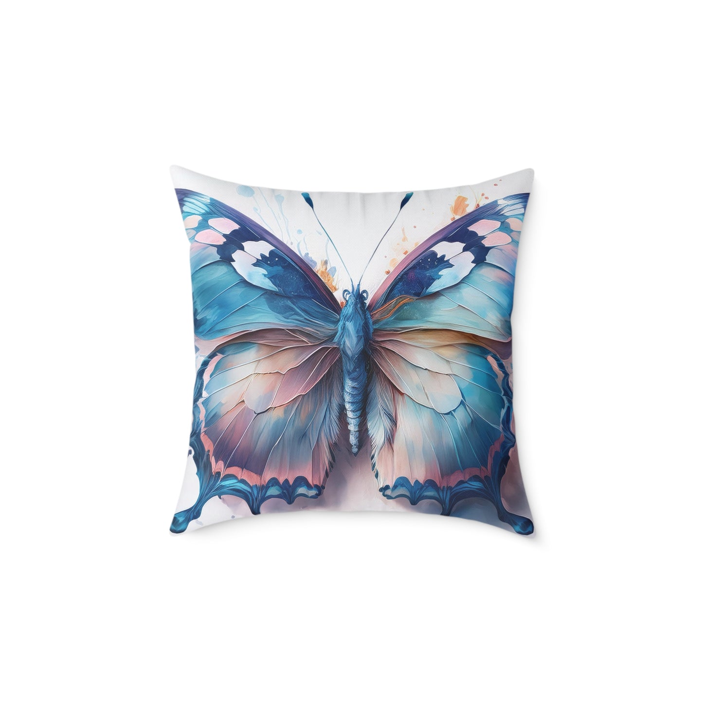Butterfly Art Throw Pillow (Black Back), Inspirational Home Decor, Gift for Nature Lovers, Cozy Living Room Accent, Spring Decor, Butterfly Lovers
