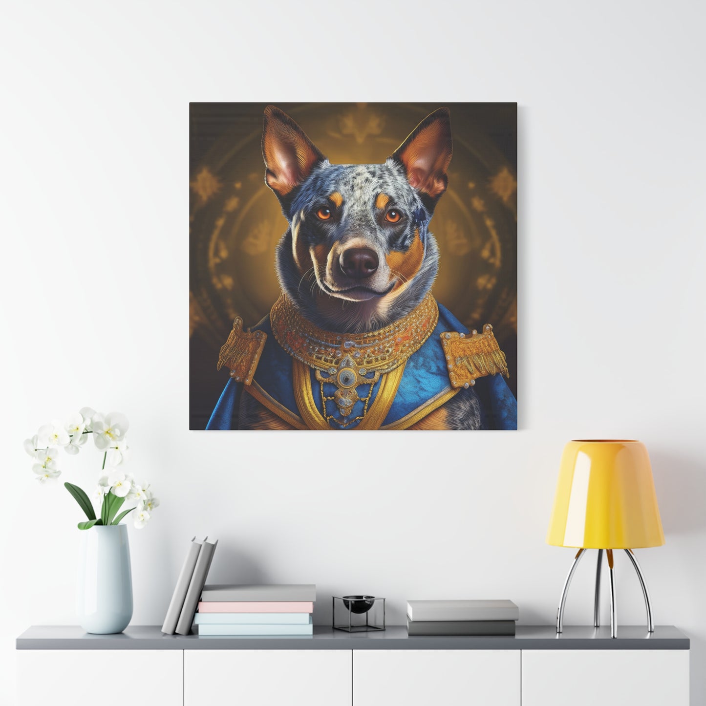 Australian Cattle Dog Renaissance Pet Portrait on Canvas | wall art | wall print