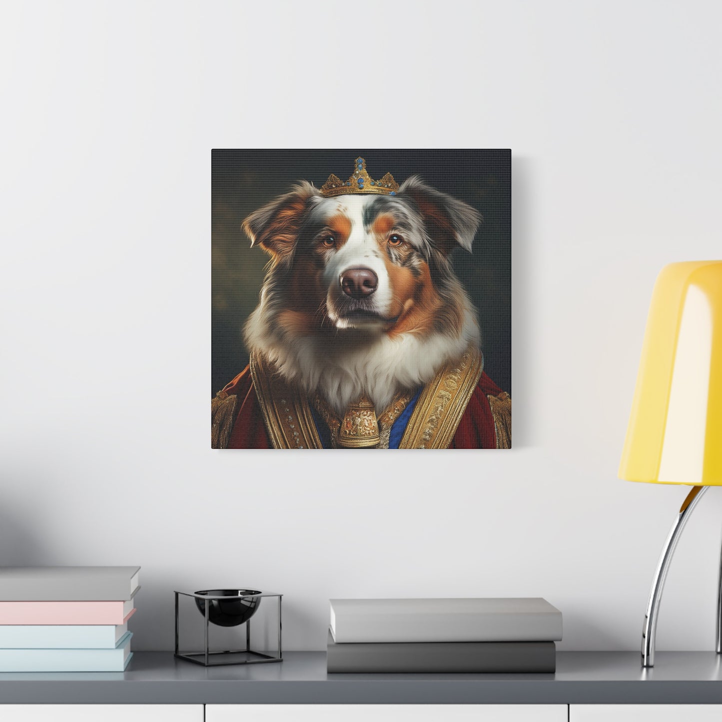 Australian Shepherd Pet Portrait Renaissance - Canvas, wall art, wall print, dog art, dog print