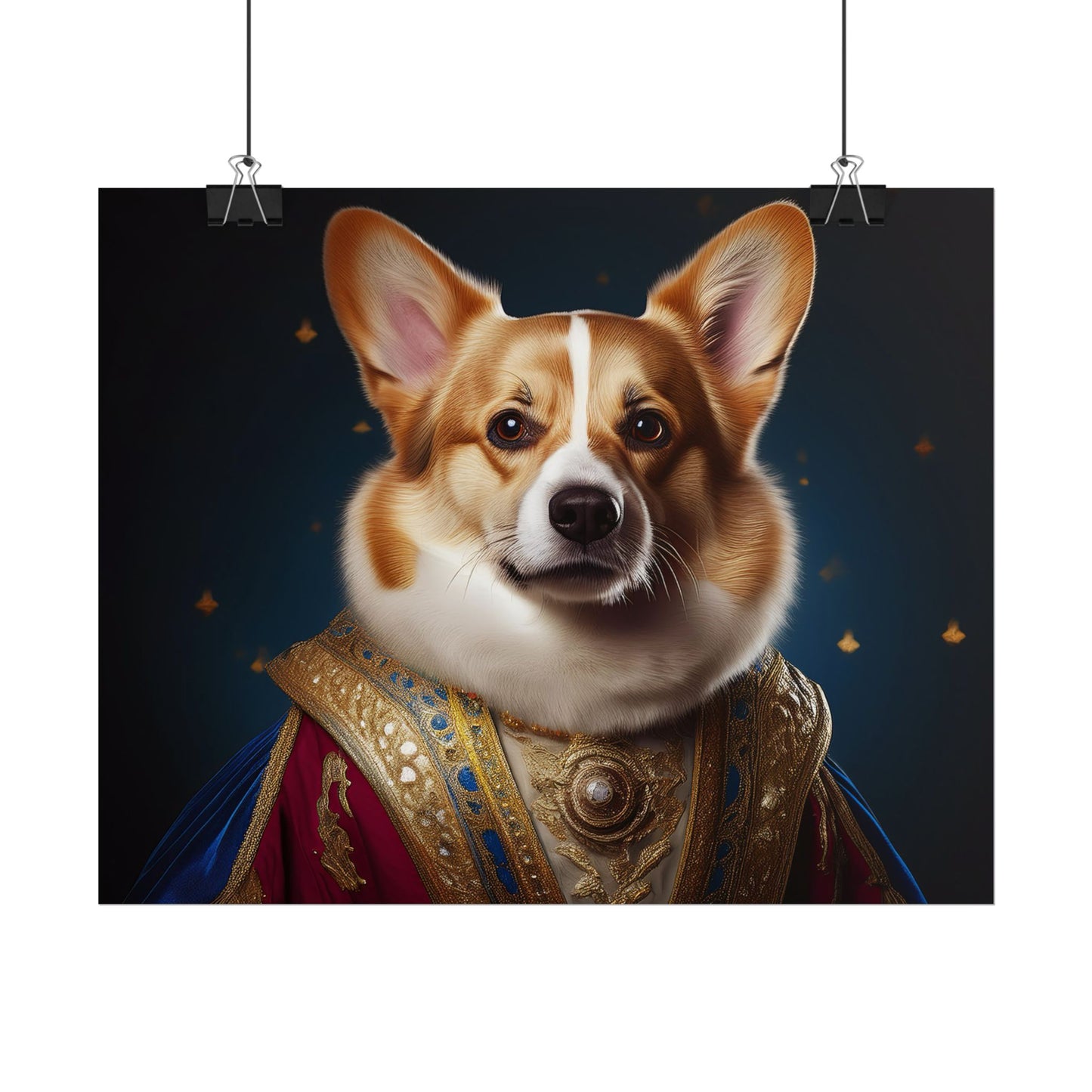 Pembroke Welsh Corgi Renaissance Pet Portrait Print | Wall Art | Wall Print | Dog Art