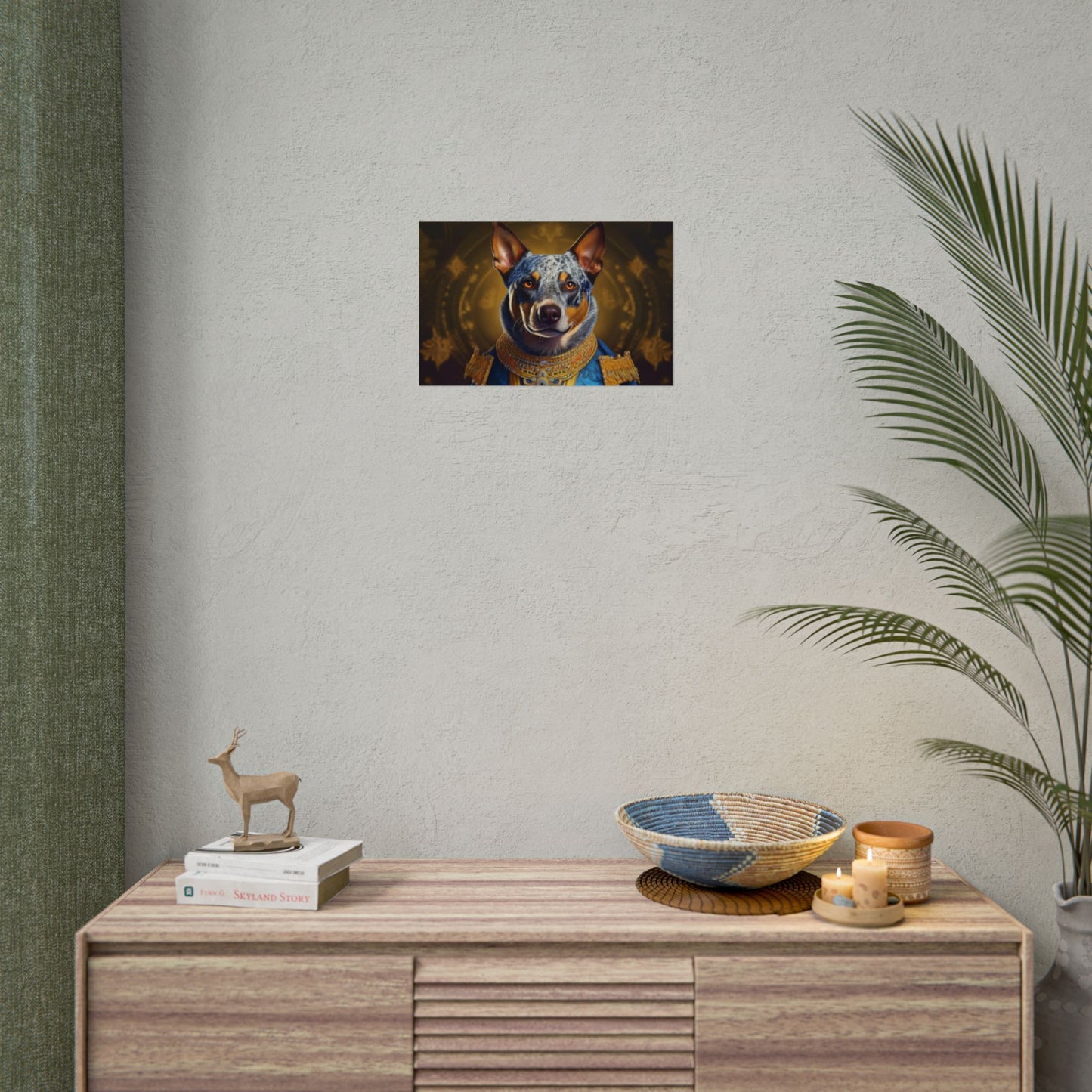 Australian Cattle Dog Renaissance Dog Portrait Wall Art | Art Print | Wall Decor Gift, Animal Lover Home Decor, Dog Wall Art