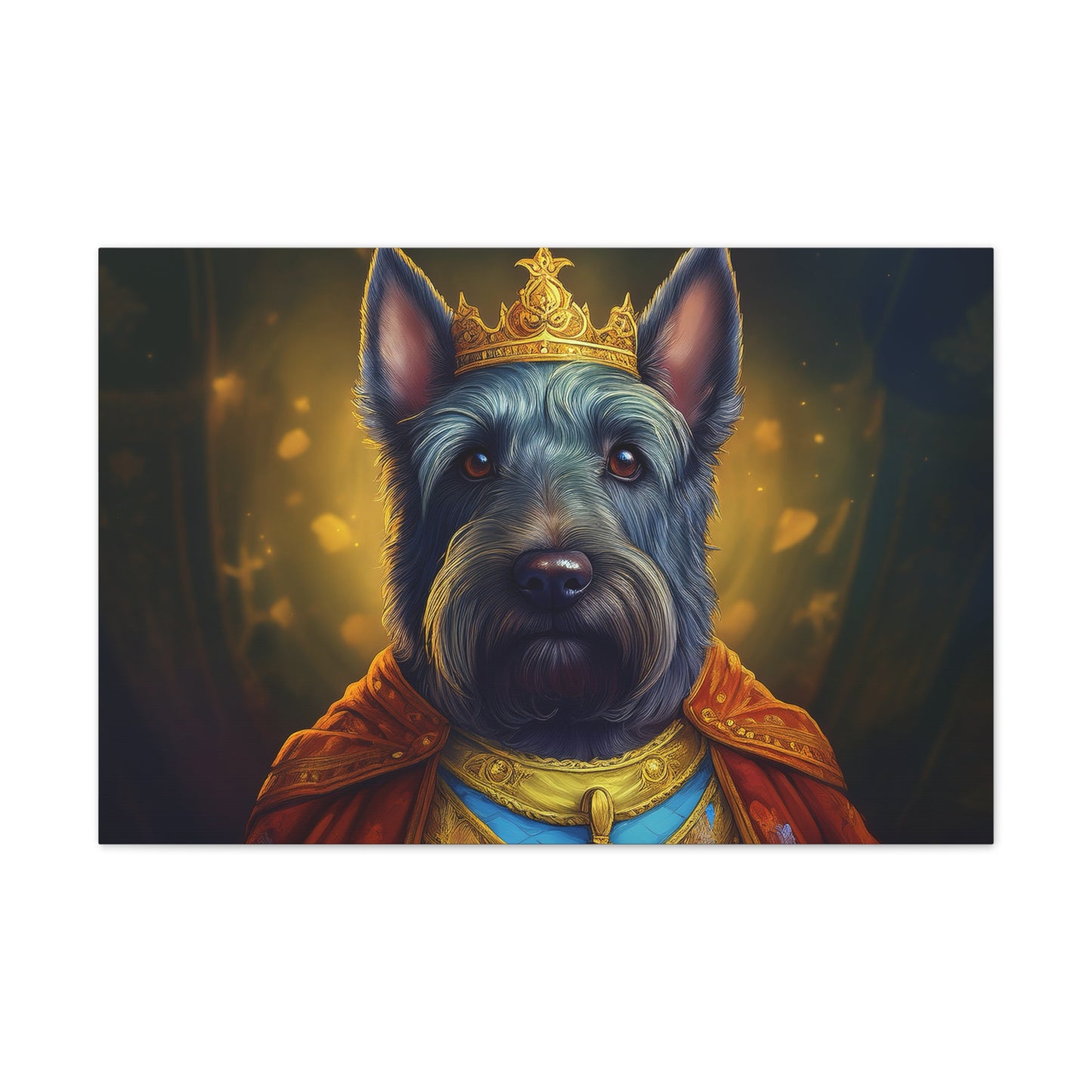 Scottish Terrier Renaissance Pet Portrait on Canvas | Wall art, wall print, dog portrait, dog art