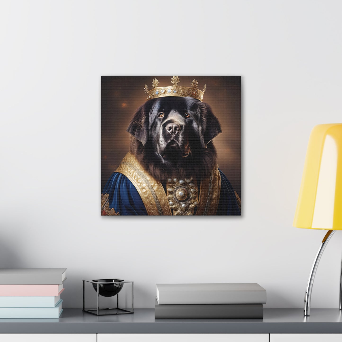Newfoundland Renaissance Pet Portrait on Canvas | wall art | wall print