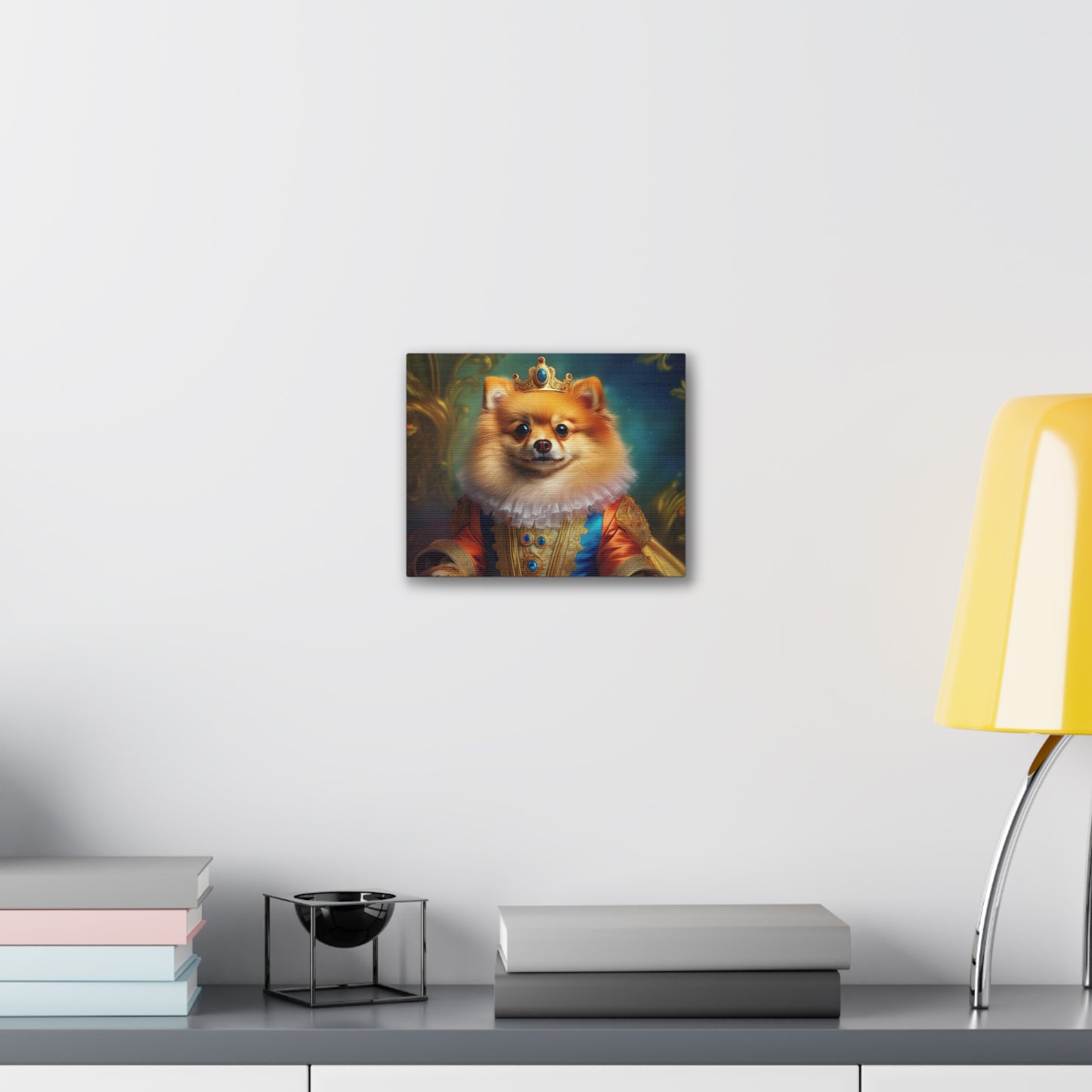 Pomeranian Renaissance Pet Portrait Canvas Print