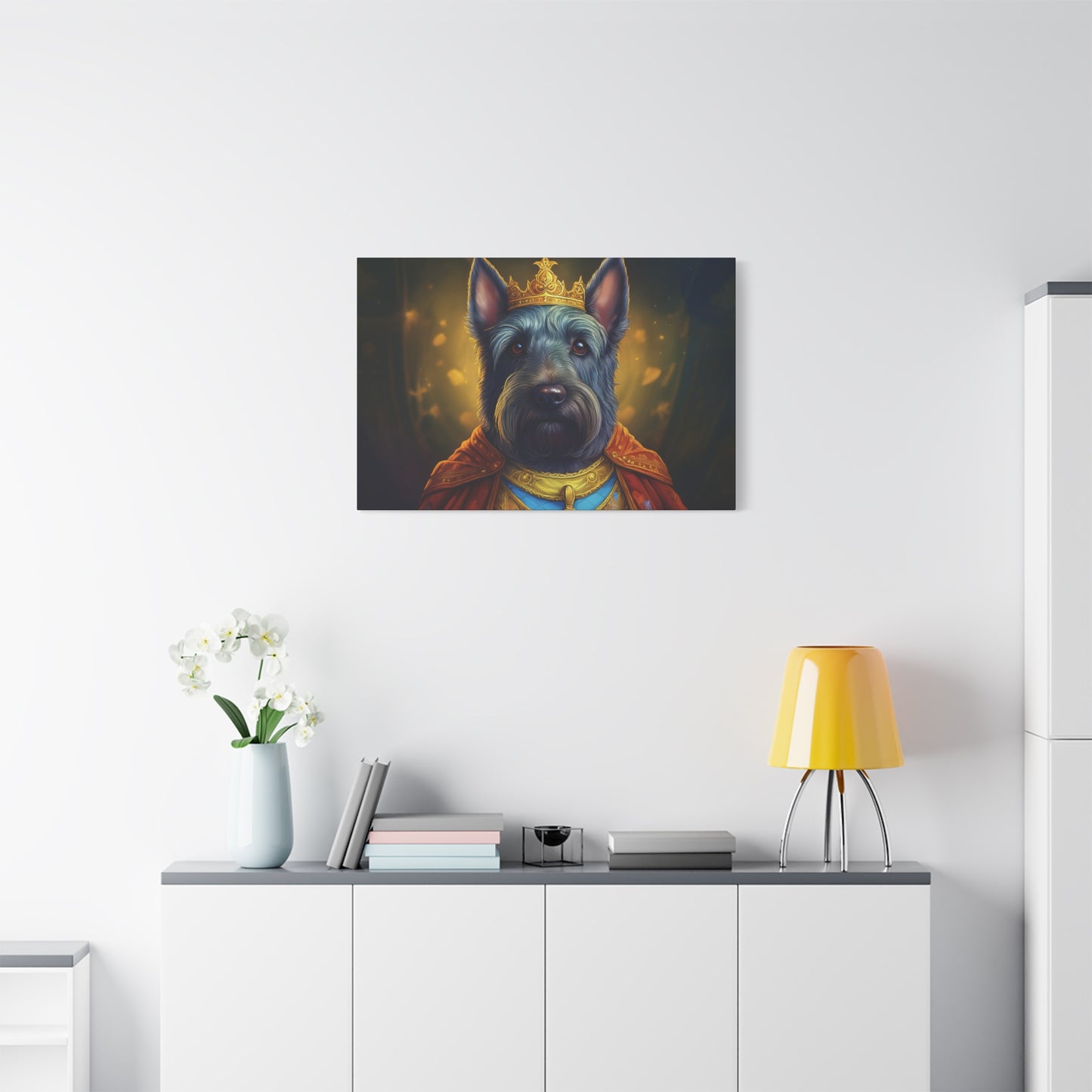 Scottish Terrier Renaissance Pet Portrait on Canvas | Wall art, wall print, dog portrait, dog art