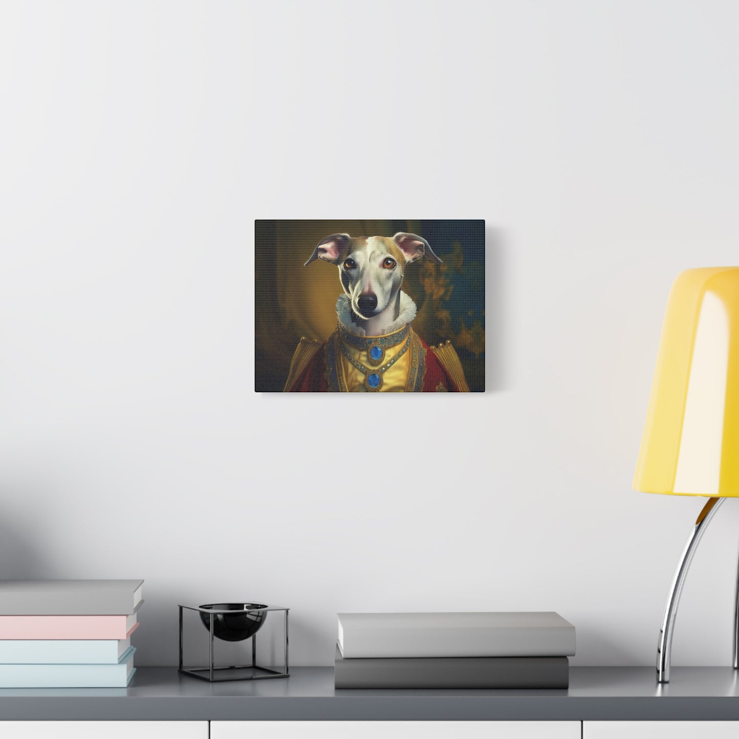 Whippet Renaissance Pet Portrait Print - Canvas, wall art, wall print, dog portrait, dog art