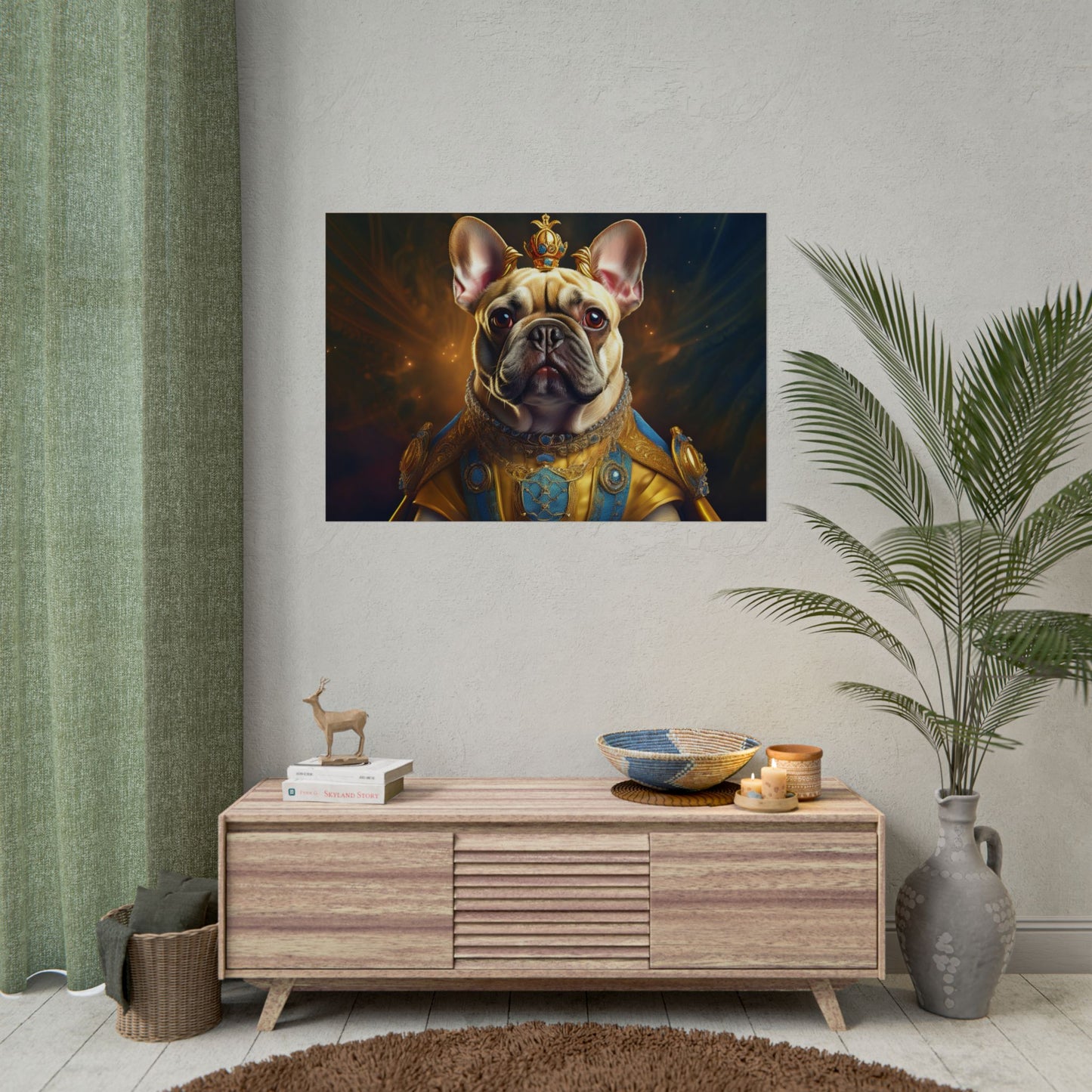 French Bulldog Renaissance Portrait Art Print, Wall Decor Gift, Animal Lover Home Decor, Dog Wall Art