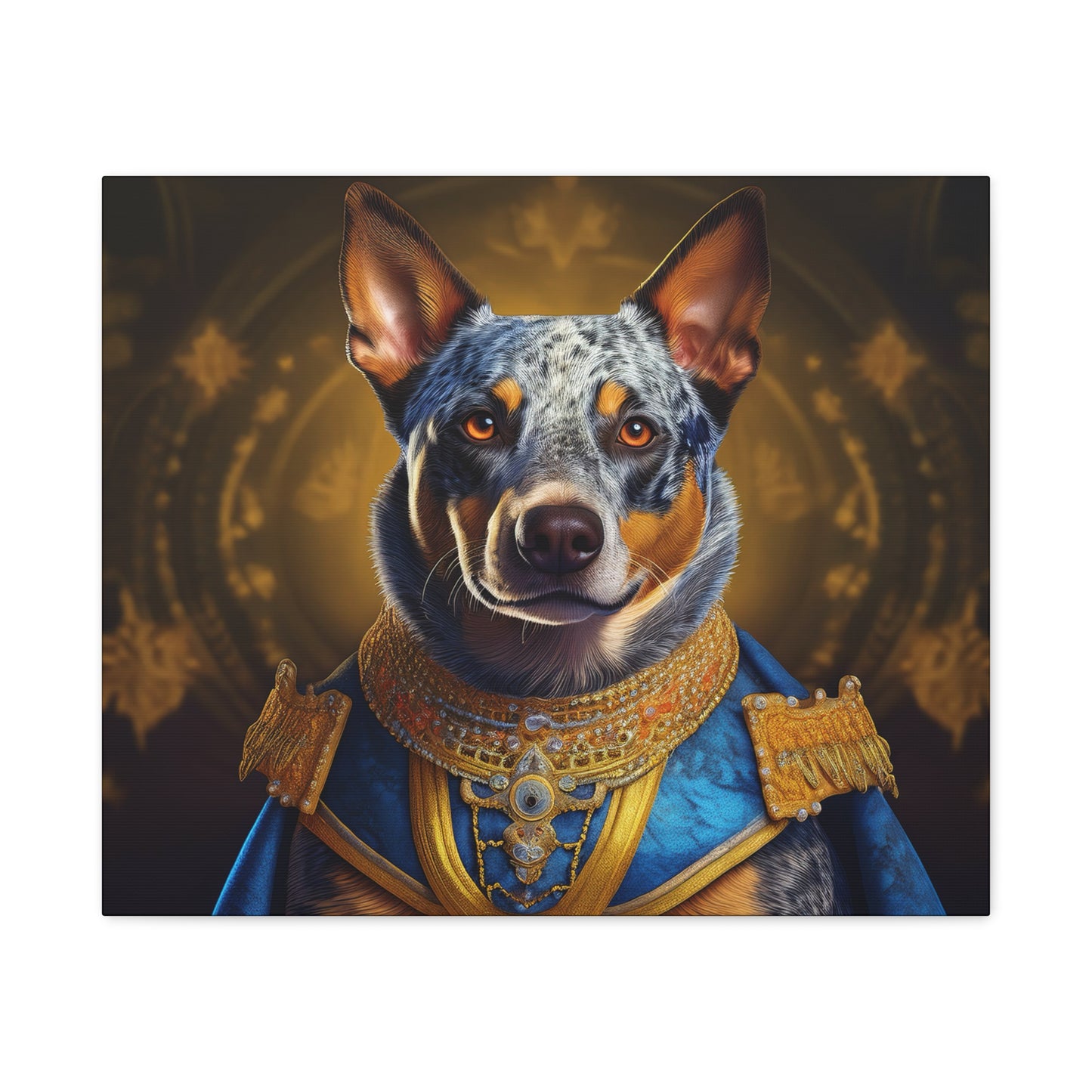 Australian Cattle Dog Renaissance Pet Portrait on Canvas | wall art | wall print