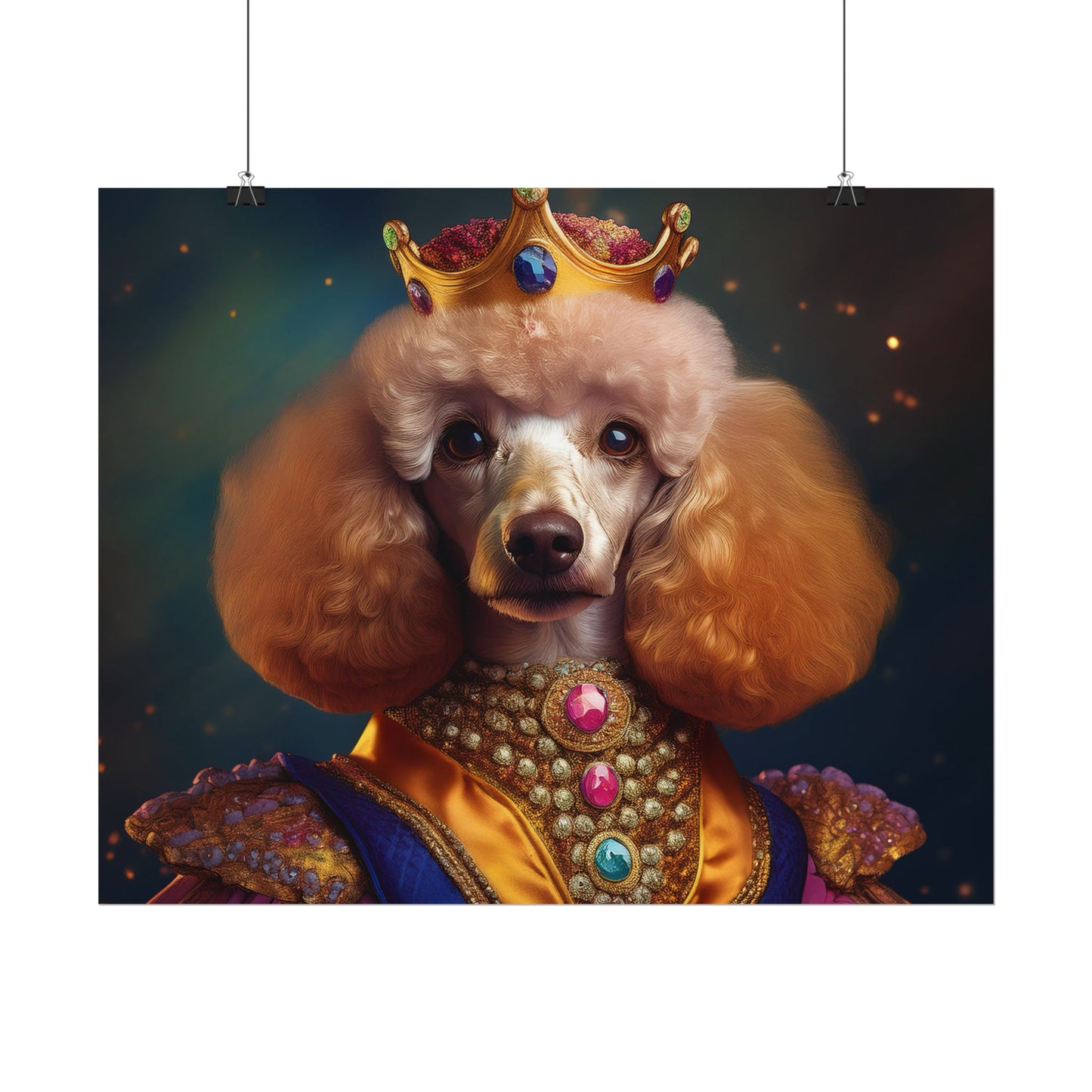 Poodle Dog Renaissance Pet Portrait, Dog Lover Gift, Animal Lover, Home Decor, Wall Art, Wall Print