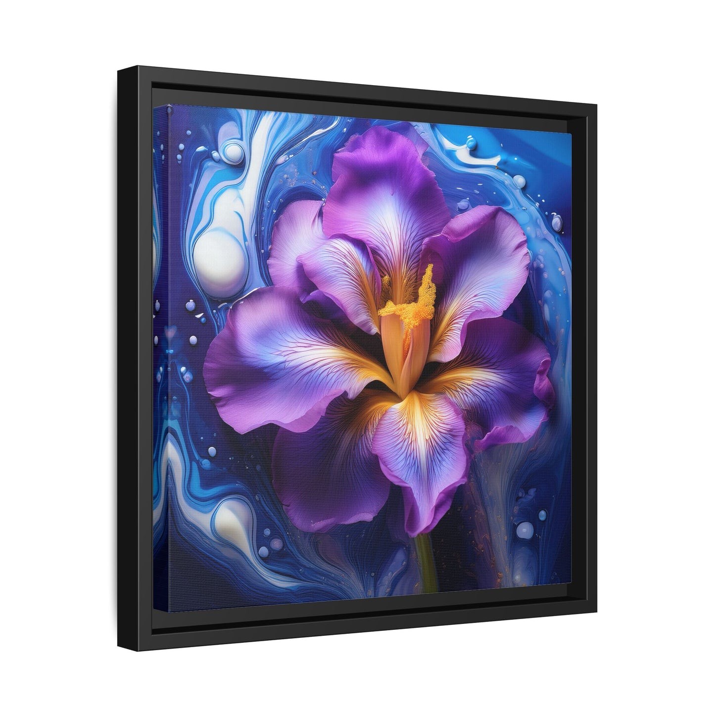 Abstract Iris - Style 2 - Floral Framed Canvas, Wall Print, wall art, botanical art