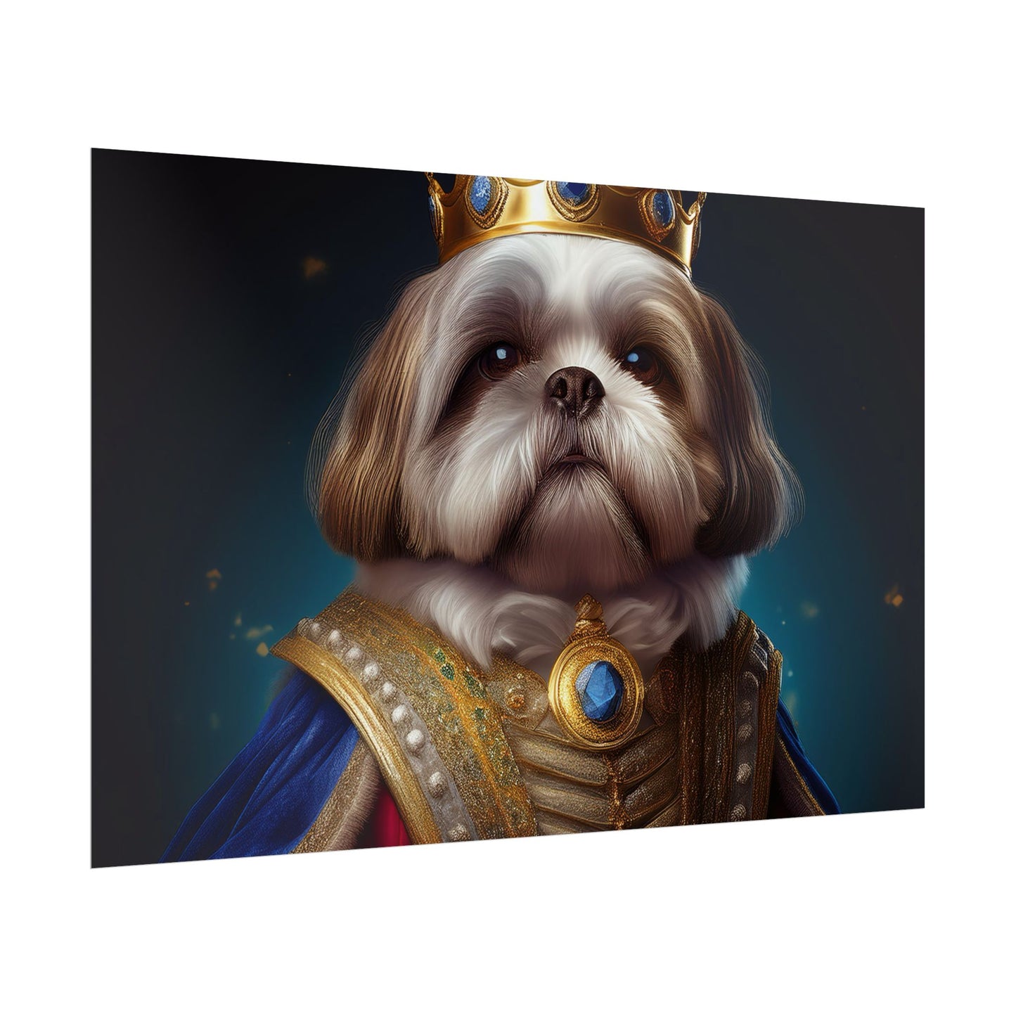 Shih Tzu Renaissance Pet Portrait Print | Dog Lover Wall Art | Dog Memorial Gift | Wall Art | Wall Print