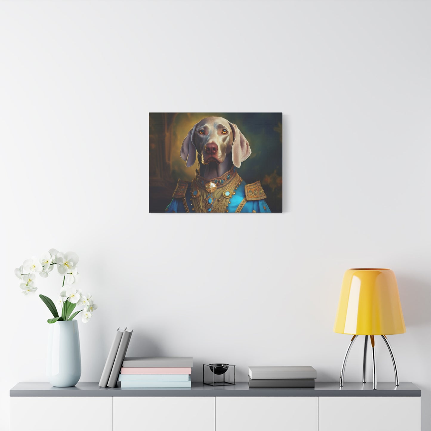 Weimaraner Renaissance Pet Portrait on Canvas - wall art, wall print, dog portrait, dog art