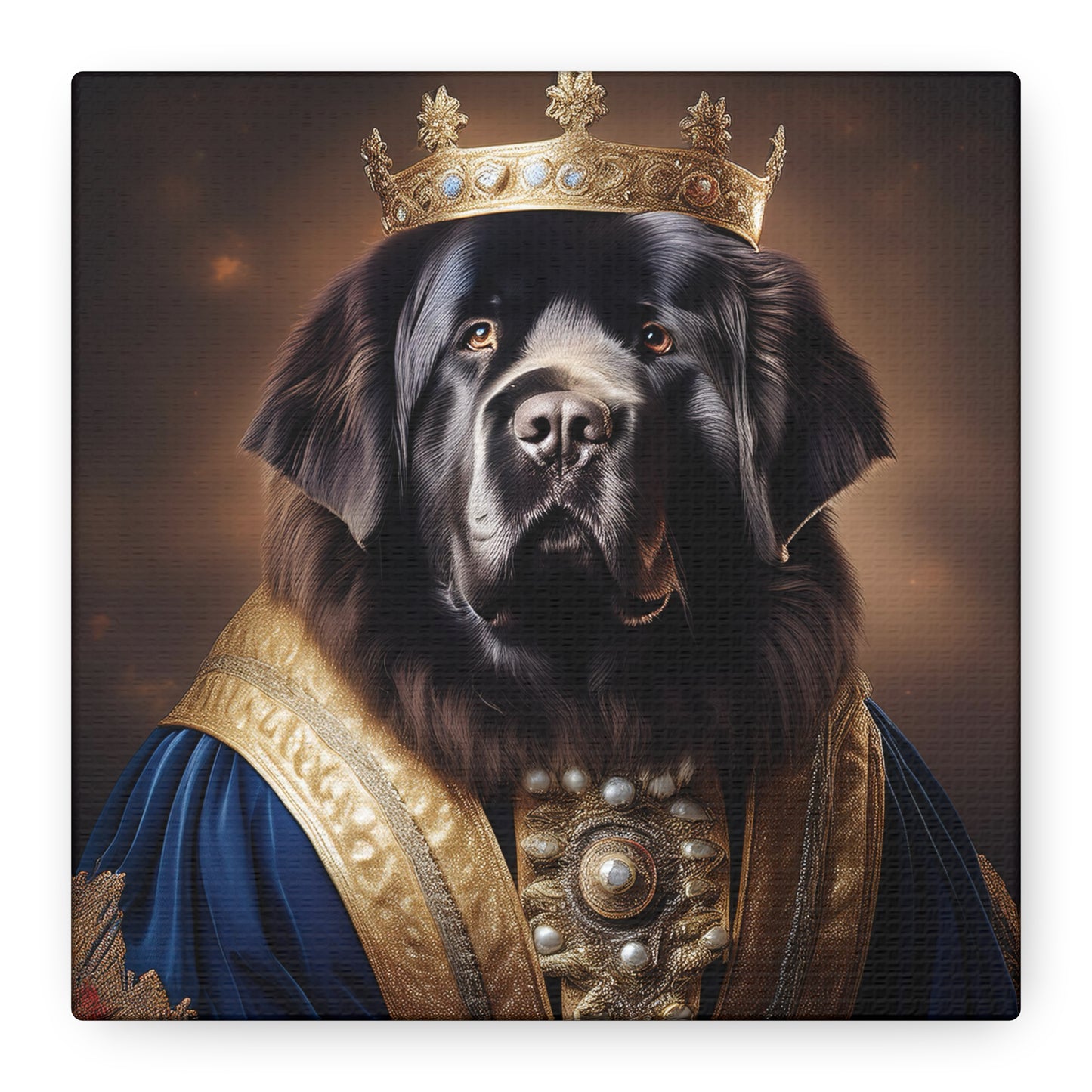 Newfoundland Renaissance Pet Portrait on Canvas | wall art | wall print