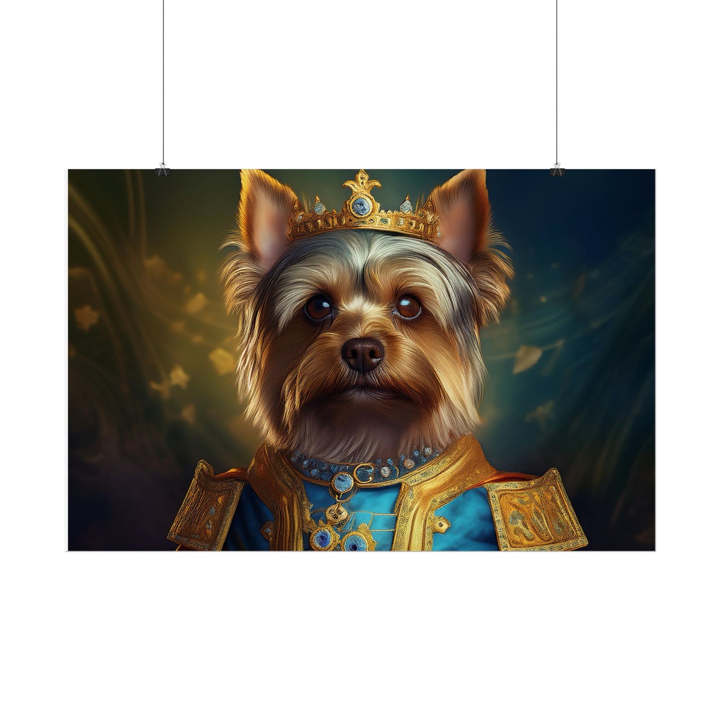 Yorkshire Terrier Dog Renaissance Pet Portrait Print | Wall Art | Wall Print | Dog Art