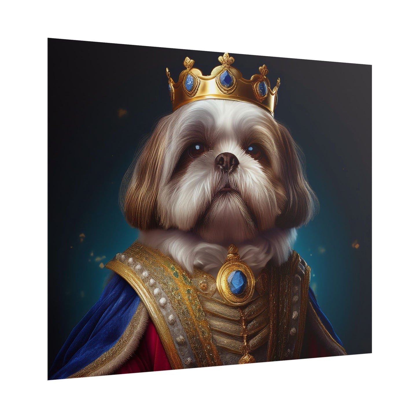 Shih Tzu Renaissance Pet Portrait Print | Dog Lover Wall Art | Dog Memorial Gift | Wall Art | Wall Print