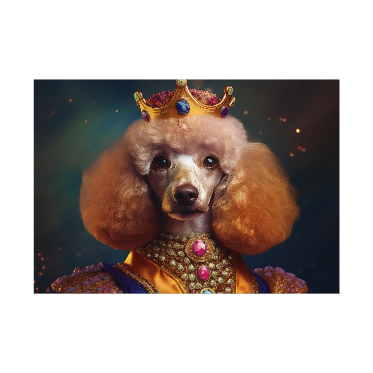 Poodle Dog Renaissance Pet Portrait, Dog Lover Gift, Animal Lover, Home Decor, Wall Art, Wall Print