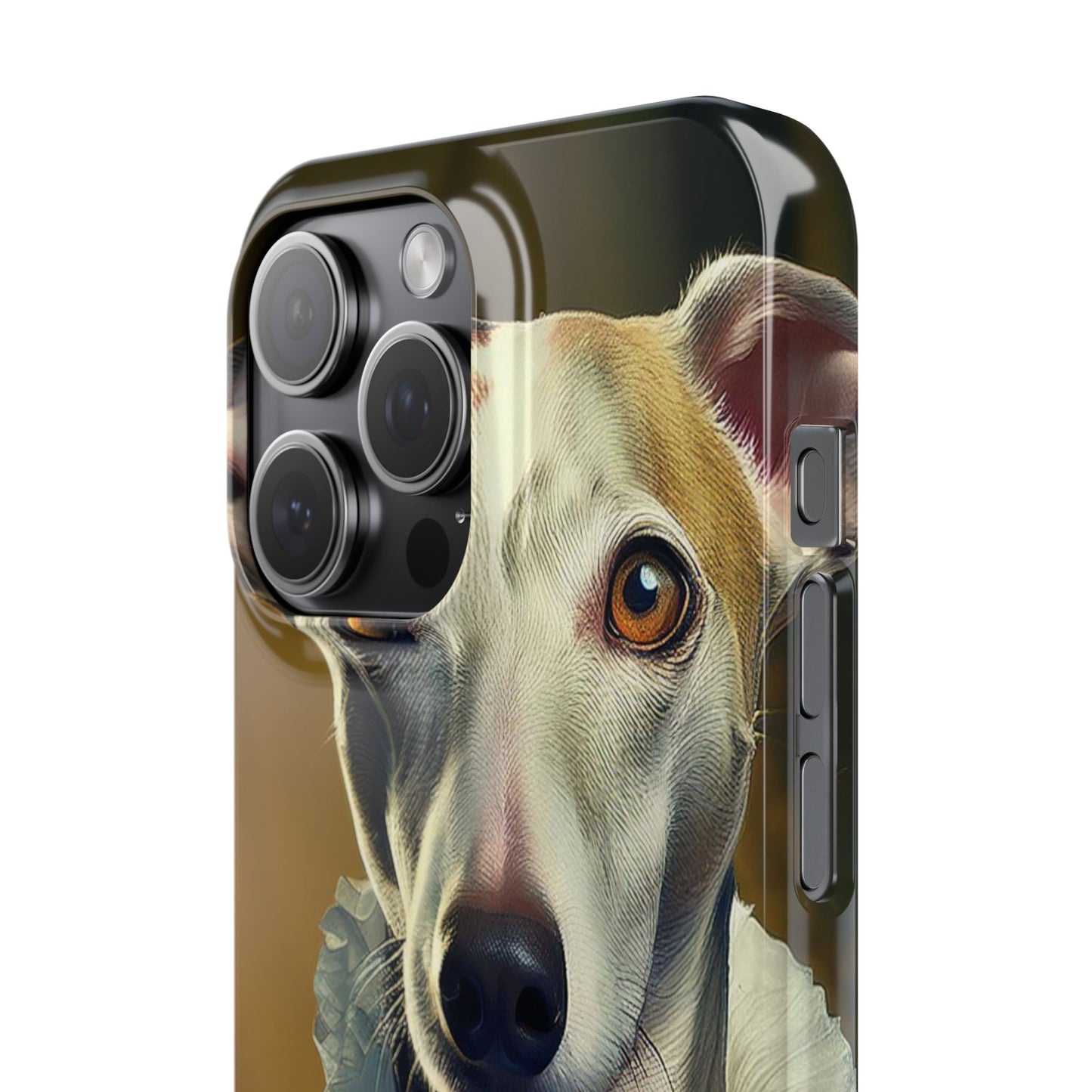 Whippet Renaissance Dog Portrait Slim Phone Case