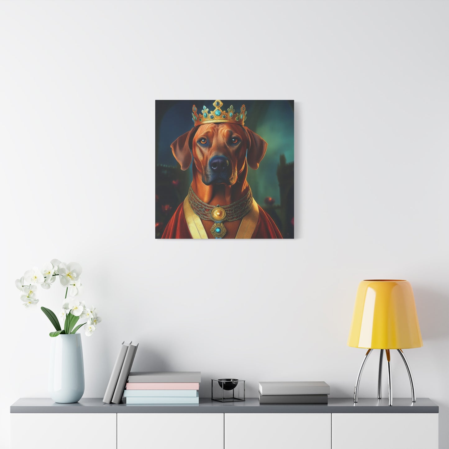 Rhodesian Ridgeback Renaissance Pet Portrait on Canvas, wall art, wall print, dog portrait, dog art