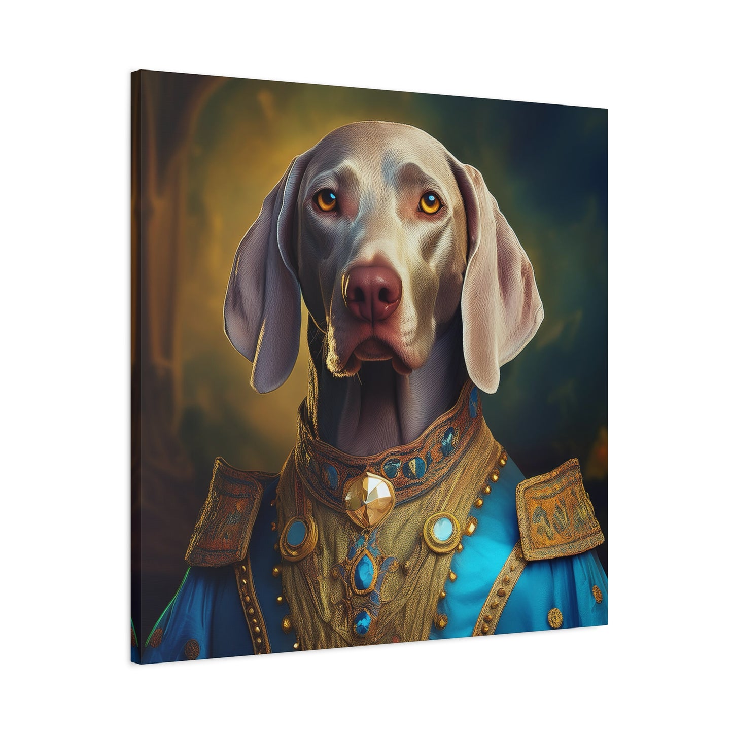 Weimaraner Renaissance Pet Portrait on Canvas - wall art, wall print, dog portrait, dog art