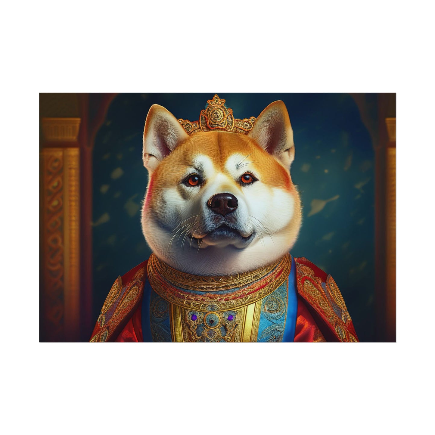 Shiba Dog Renaissance Portrait Print, Art Print, Wall Decor Gift, Animal Lover Home Decor, wall prints, wall art