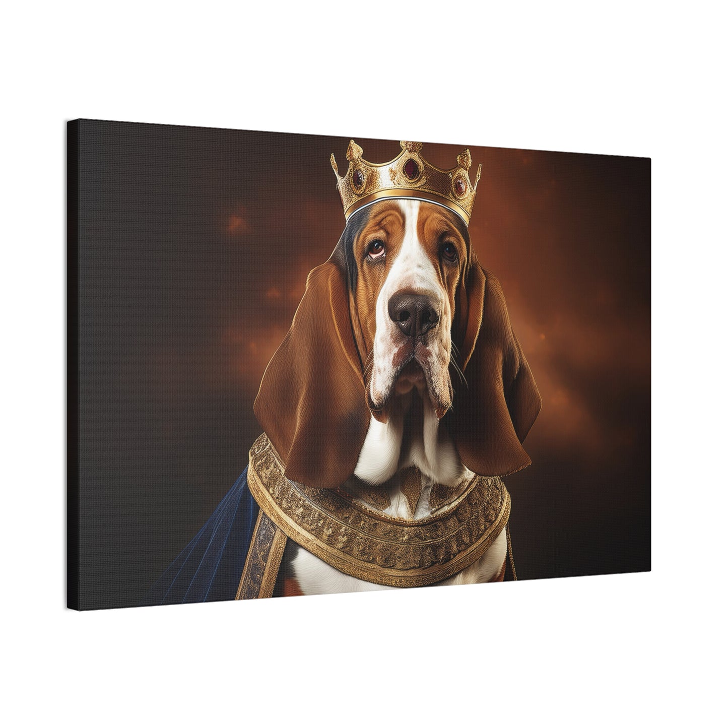 Basset Hound Renaissance Pet Portrait on Canvas | Wall art | wall print | Dog Art