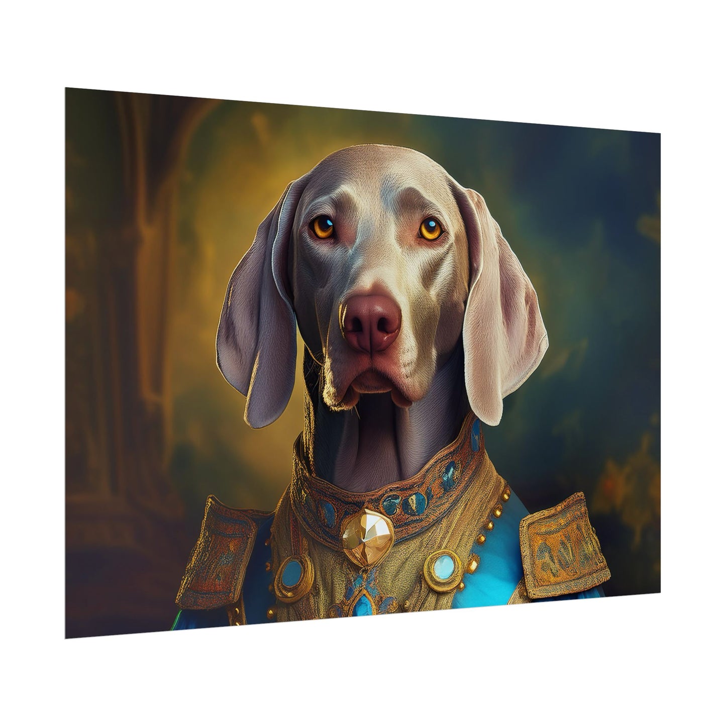 Weimaraner Renaissance Pet Portrait Print, wall print, wall art, Animal Lover Home Decor, Dog Wall Art