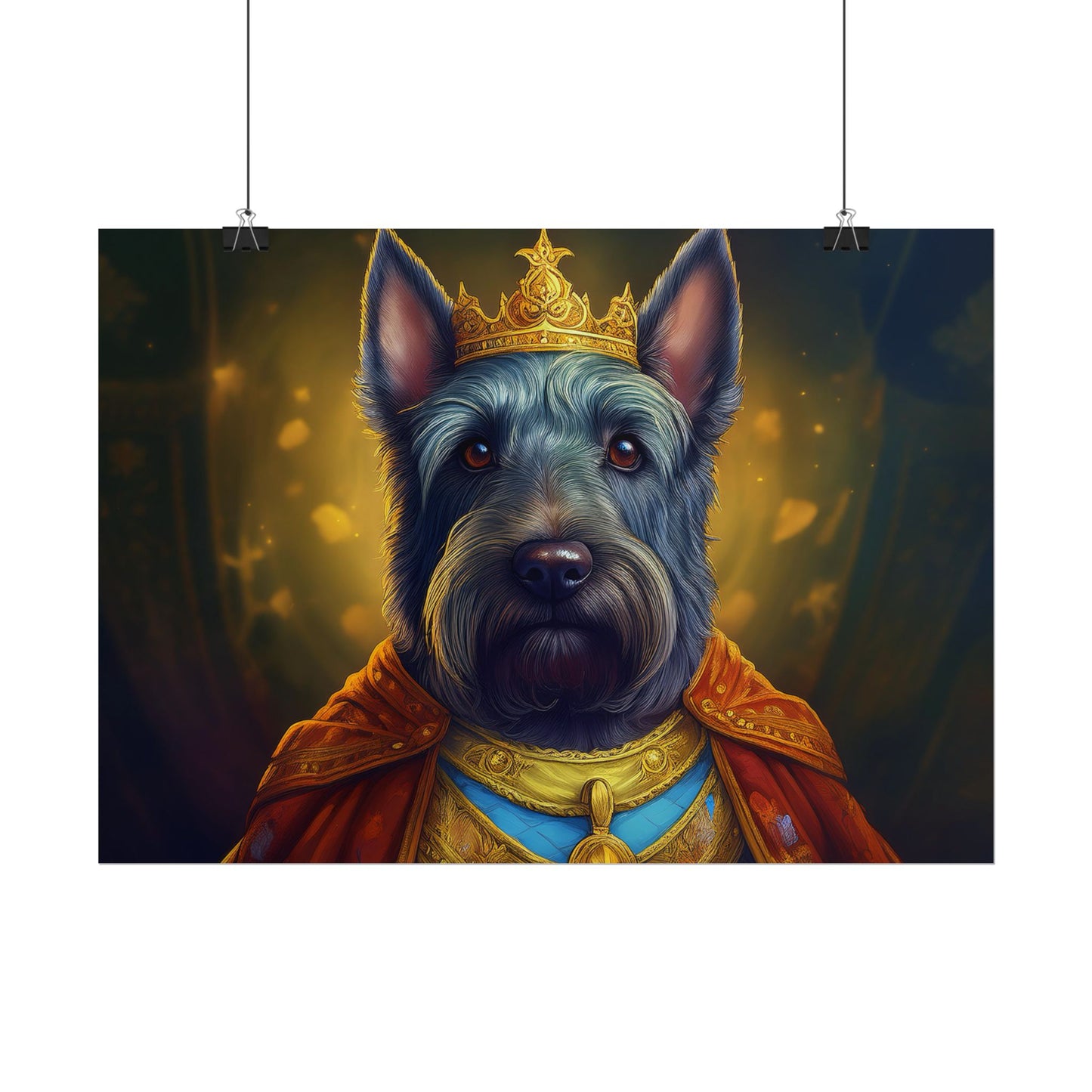 Scottish Terrier Renaissance Pet Portrait Print, Dog Lover Wall Art, Animal Artwork, wall prints, wall art, Dog Memorial Gift