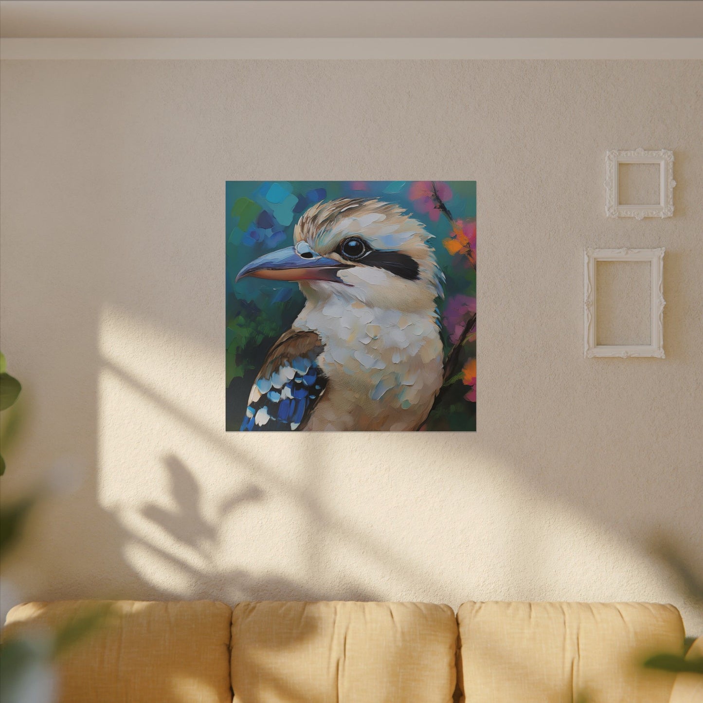 Vibrant Kookaburra Australia Bird Canvas Print, Nature Lover Gift, Wall Print, Australia Art, Bird Art