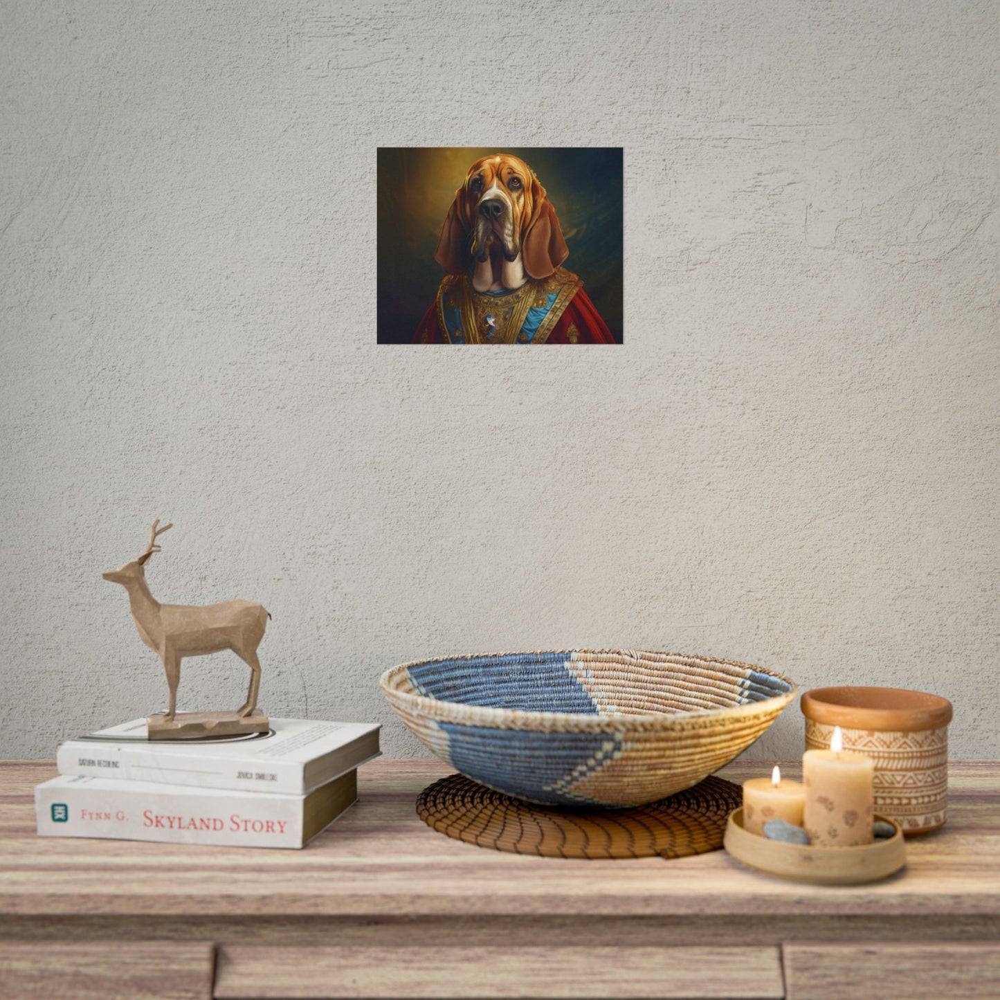 Bloodhound Renaissance Dog Portrait Art Print, Wall Decor Gift, Animal Lover Home Decor, Dog Wall Art