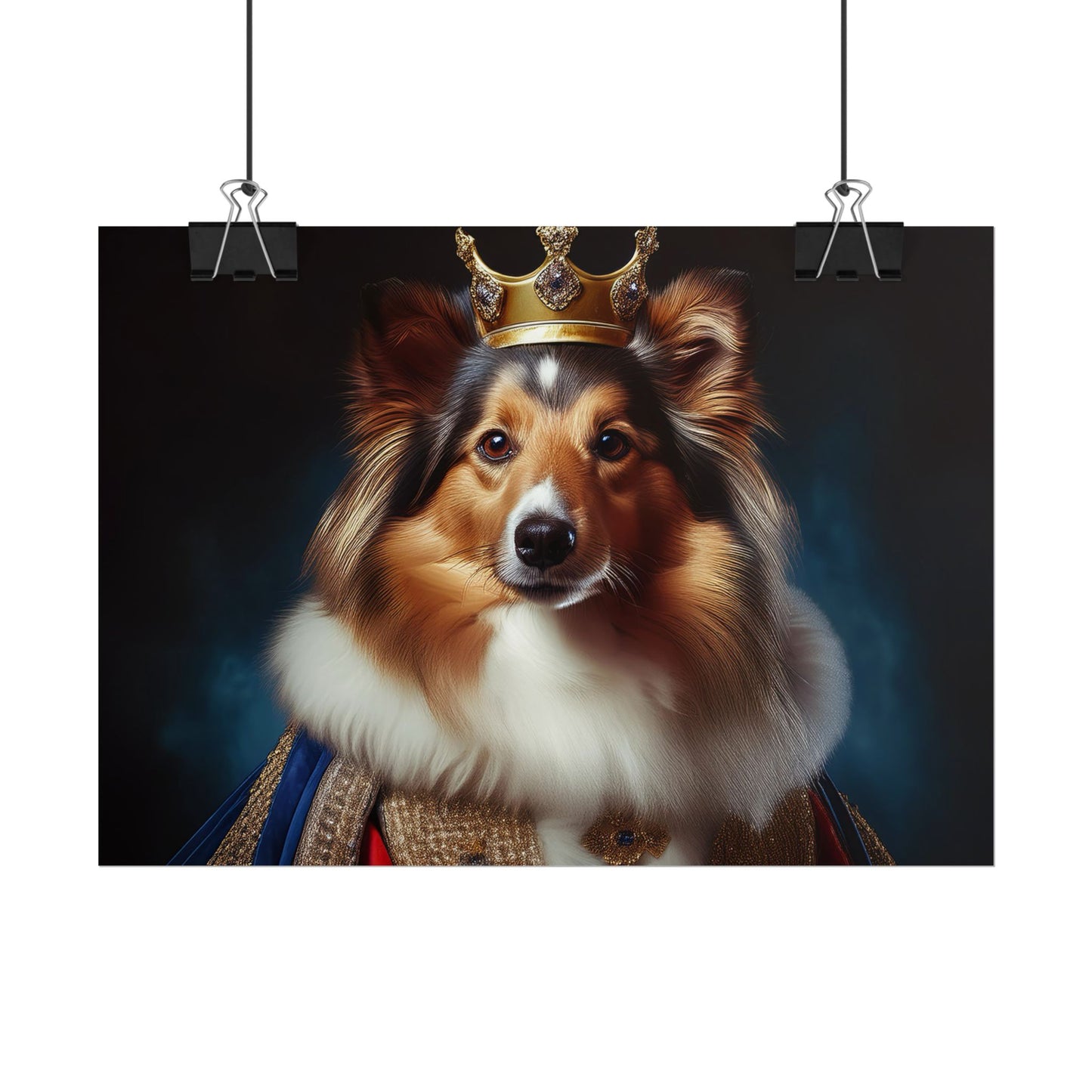 Shetland Sheepdog Renaissance Dog Portrait Art Print, Wall Decor Gift, Animal Lover Home Decor, Dog Wall Art