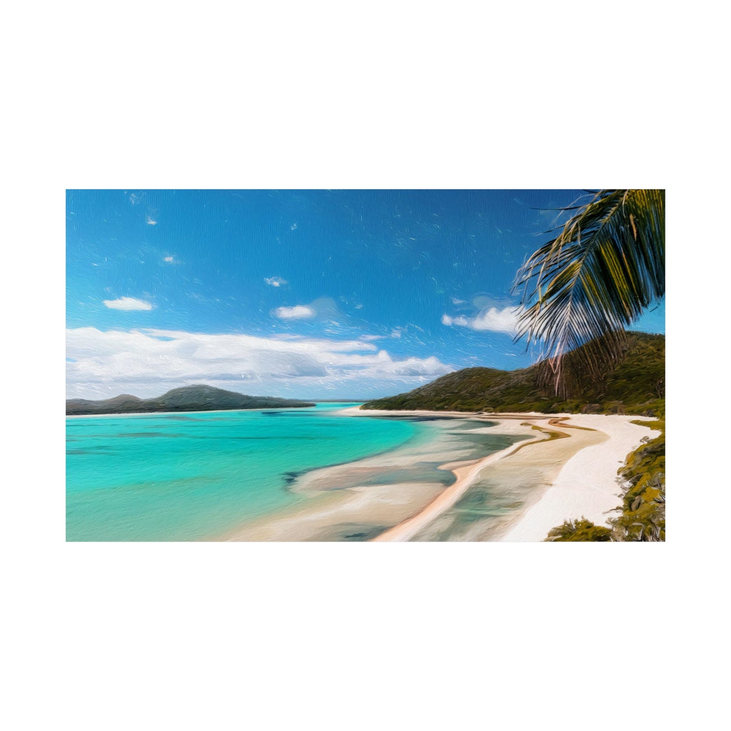 Whitehaven Beach Australia Coastal Print | Style 1 | Wall Art | Wall Print