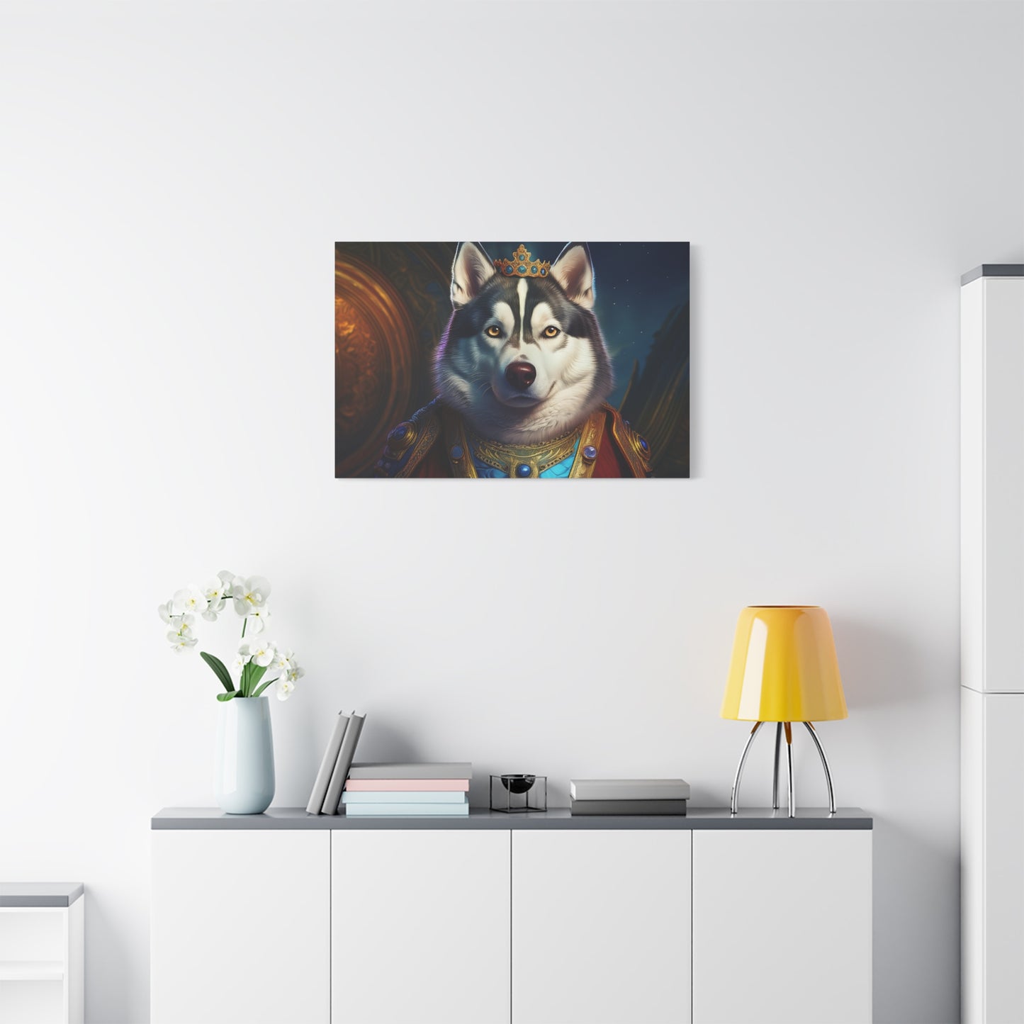 Siberian Husky Renaissance Pet Portrait on Canvas, wall art, wall print, dog portrait, dog art