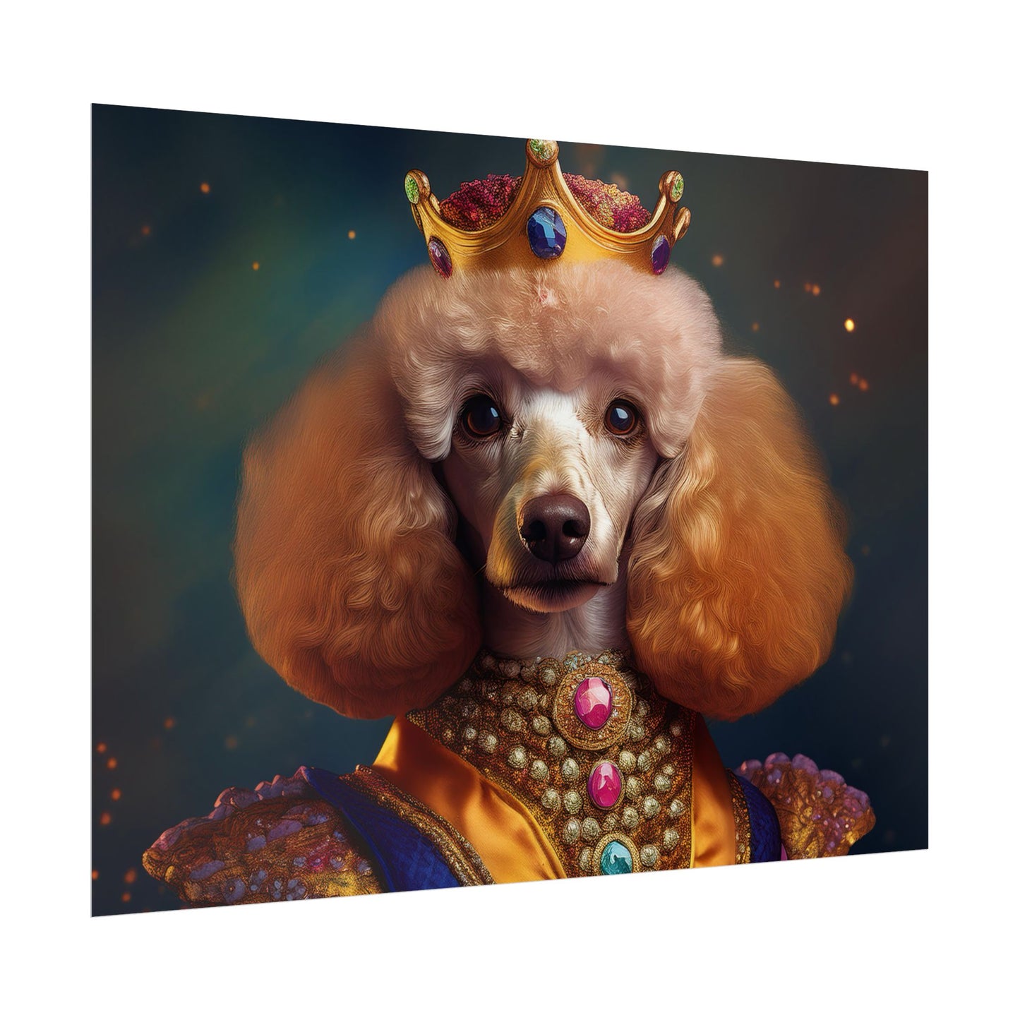 Poodle Dog Renaissance Pet Portrait, Dog Lover Gift, Animal Lover, Home Decor, Wall Art, Wall Print