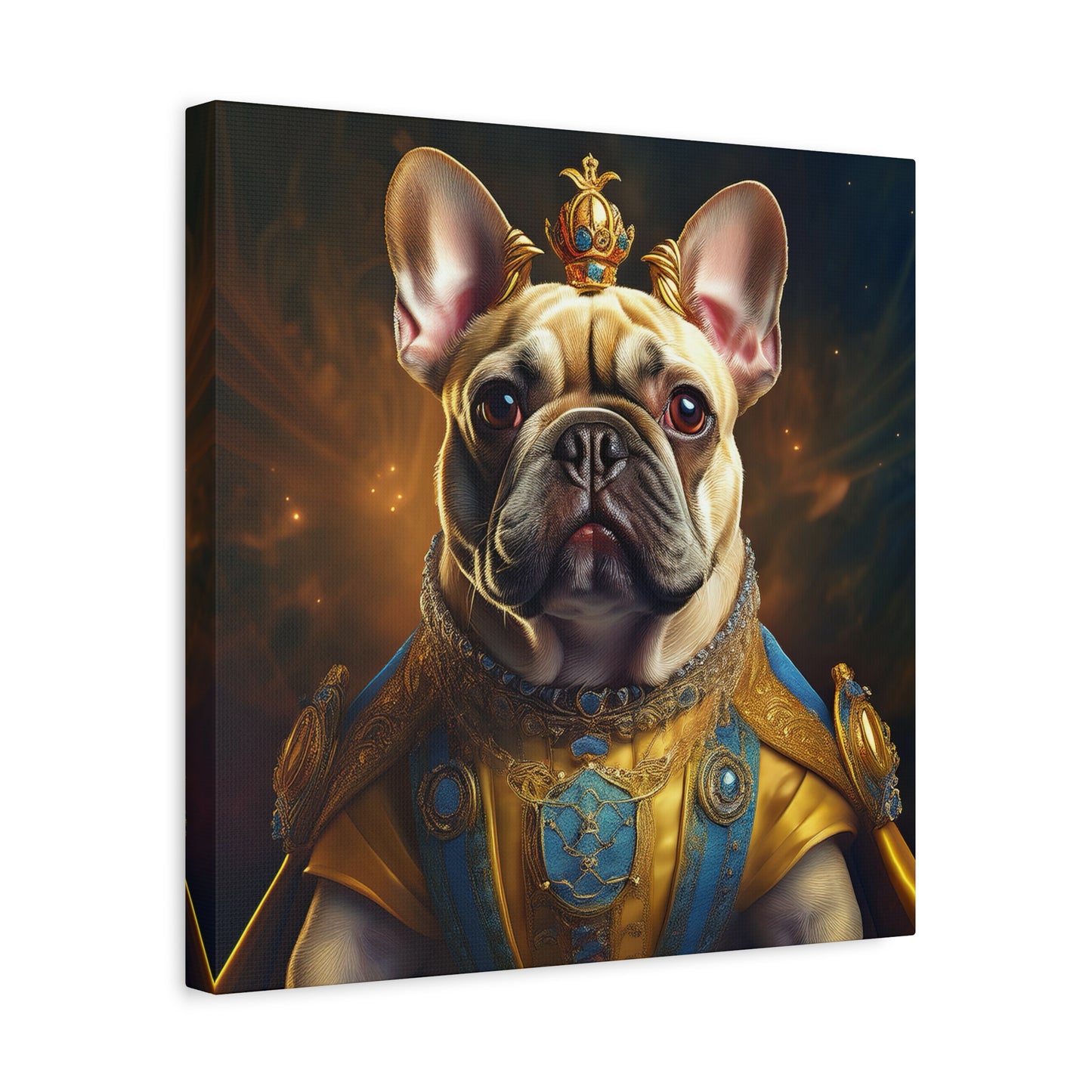 French Bulldog Renaissance Pet Portrait on Canvas | Wall Print | Wall Art | Dog Art