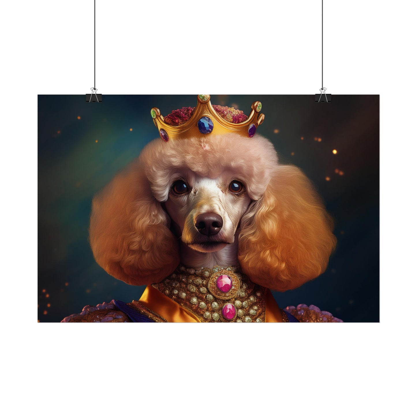 Poodle Dog Renaissance Pet Portrait, Dog Lover Gift, Animal Lover, Home Decor, Wall Art, Wall Print