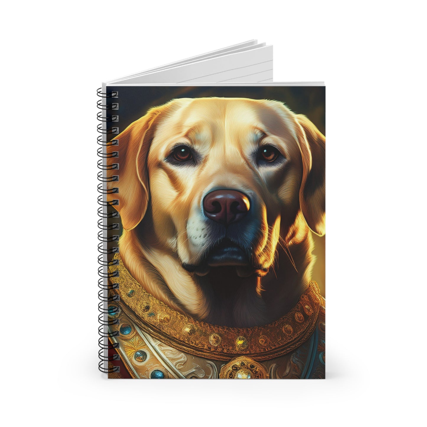 Labrador Retriever Renaissance Pet Portrait Spiral Notebook, notes, journaling, sketchbook