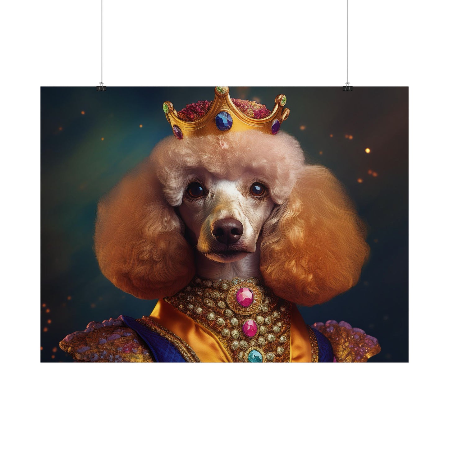 Poodle Dog Renaissance Pet Portrait, Dog Lover Gift, Animal Lover, Home Decor, Wall Art, Wall Print