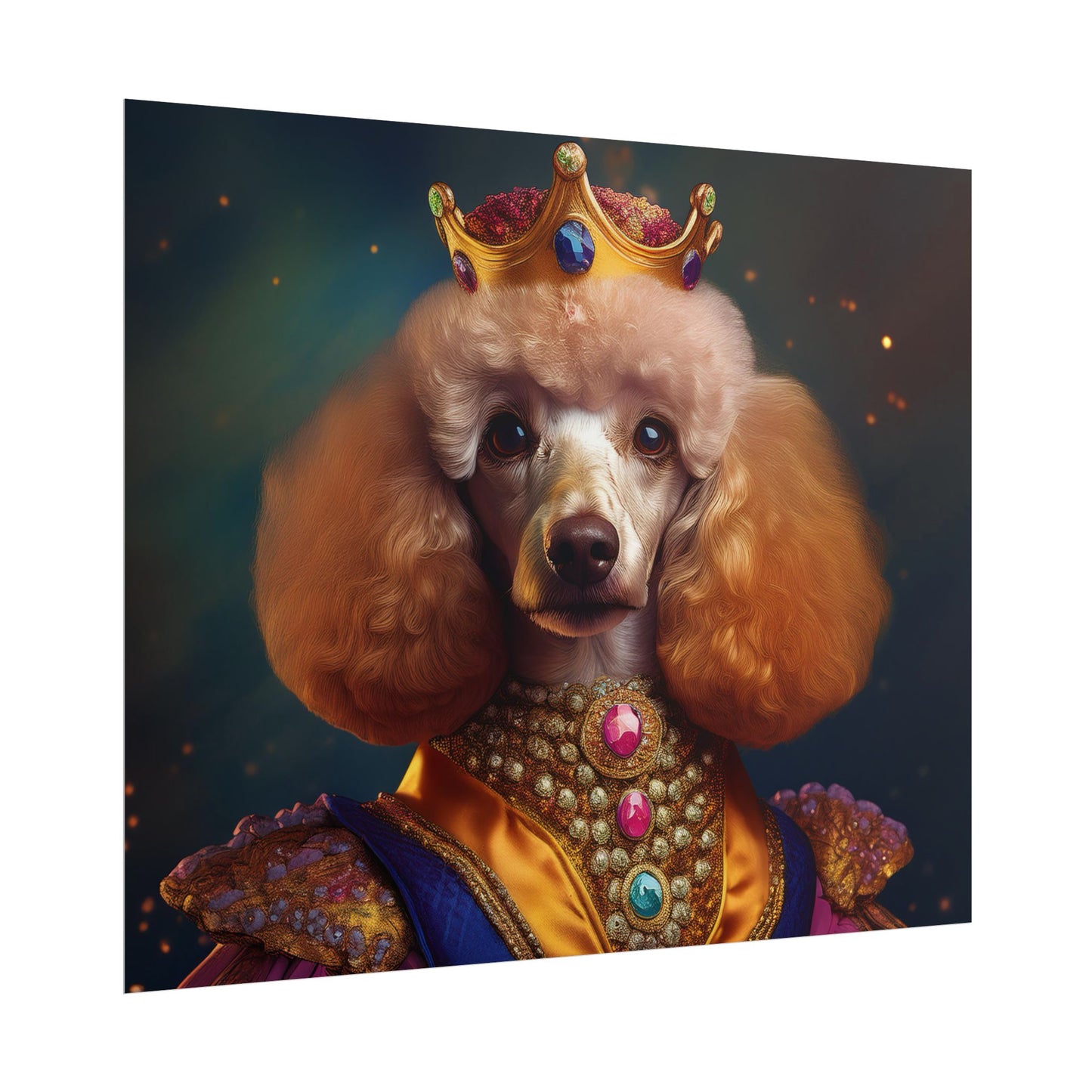 Poodle Dog Renaissance Pet Portrait, Dog Lover Gift, Animal Lover, Home Decor, Wall Art, Wall Print