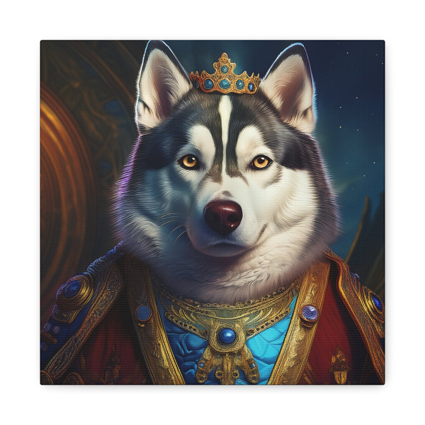 Siberian Husky Renaissance Pet Portrait on Canvas, wall art, wall print, dog portrait, dog art