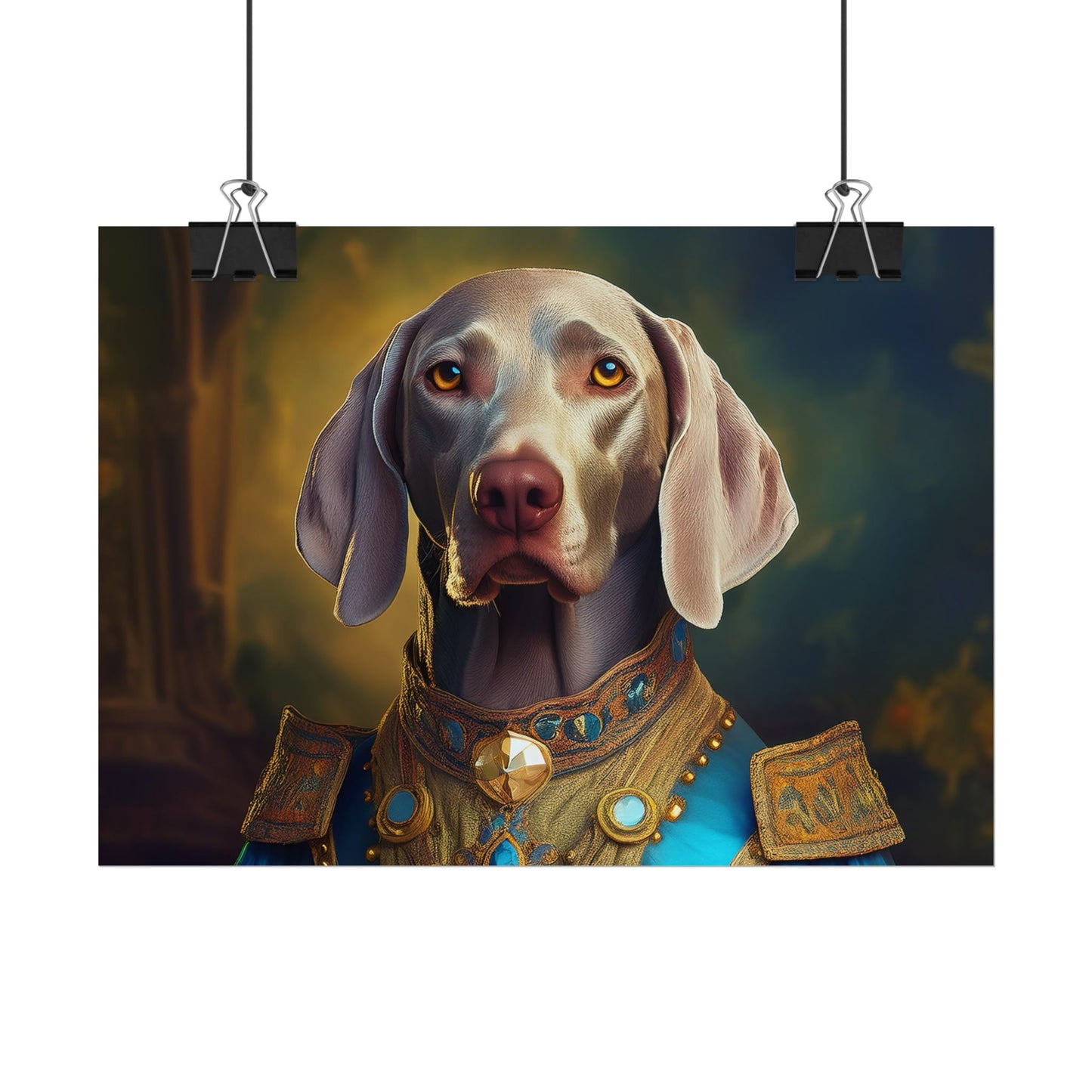 Weimaraner Renaissance Pet Portrait Print, wall print, wall art, Animal Lover Home Decor, Dog Wall Art