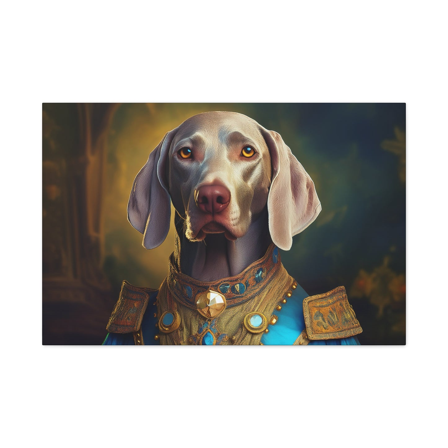 Weimaraner Renaissance Pet Portrait on Canvas - wall art, wall print, dog portrait, dog art