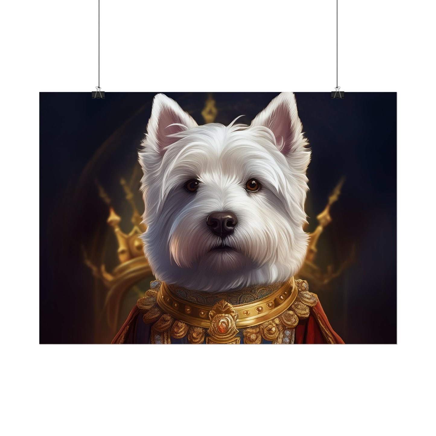 West Highland White Terrier Dog Renaissance Pet Portrait Print, West Highland White Terrier Art Print, Dog Wall Art, Wall Print, Wall Art