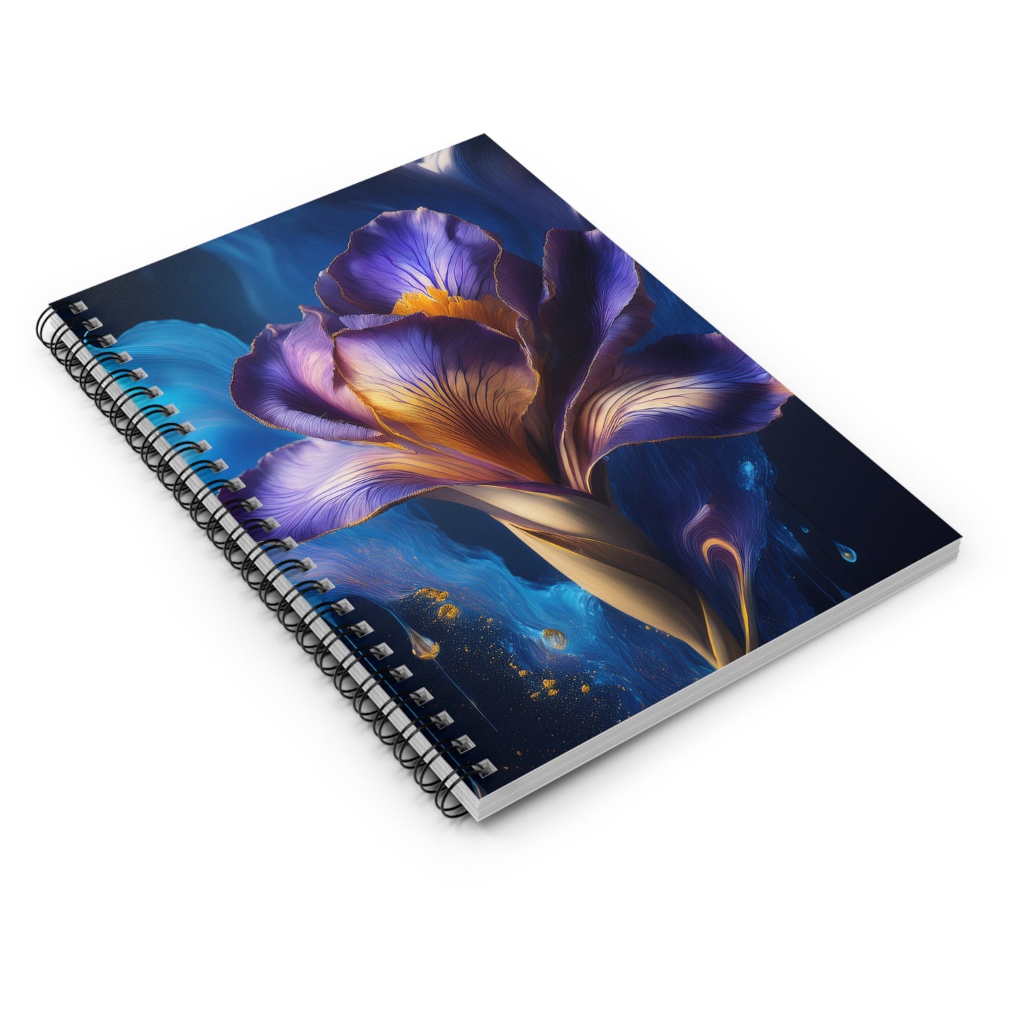 Abstract Iris 4 Floral Spiral Notebook, journaling, notes, diary, sketchbook