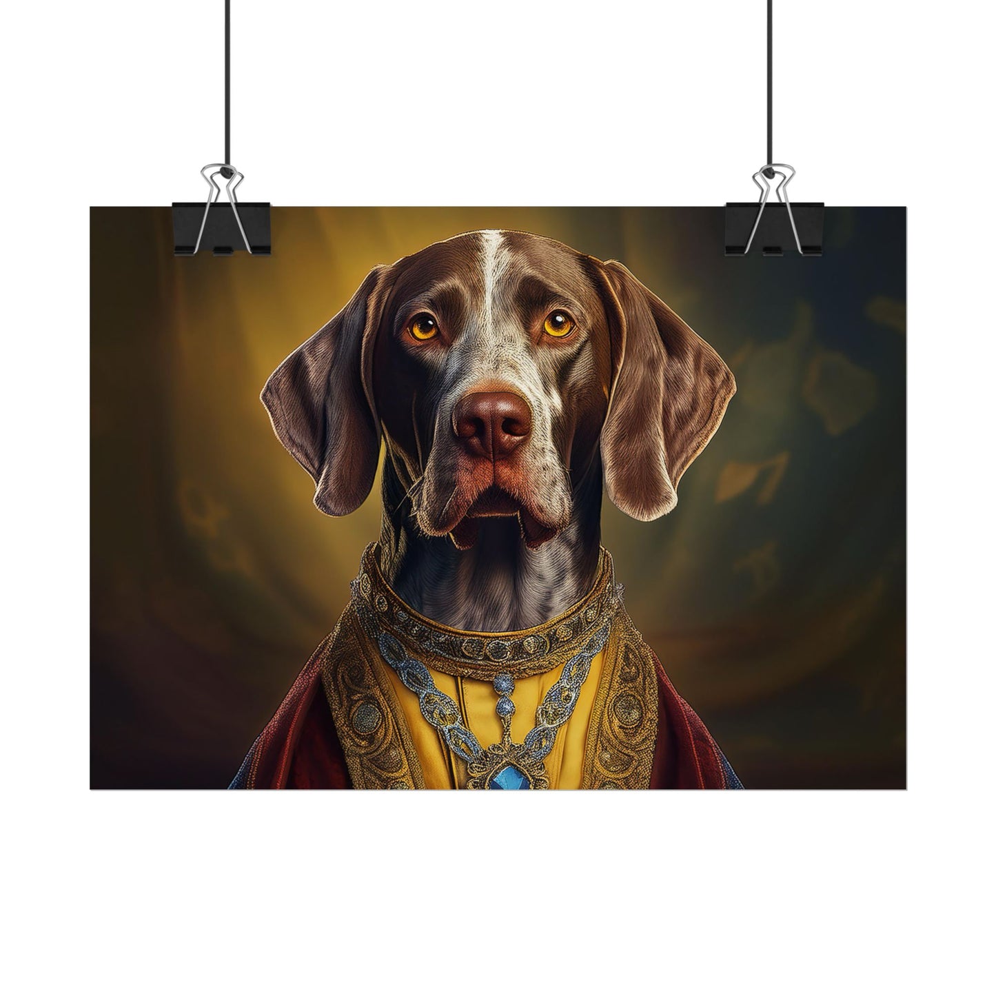 German Shorthaired Pointer Dog Renaissance Pet Portrait, Art Print, Animal Lover gift, Dog Wall Art, wall prints, wall art