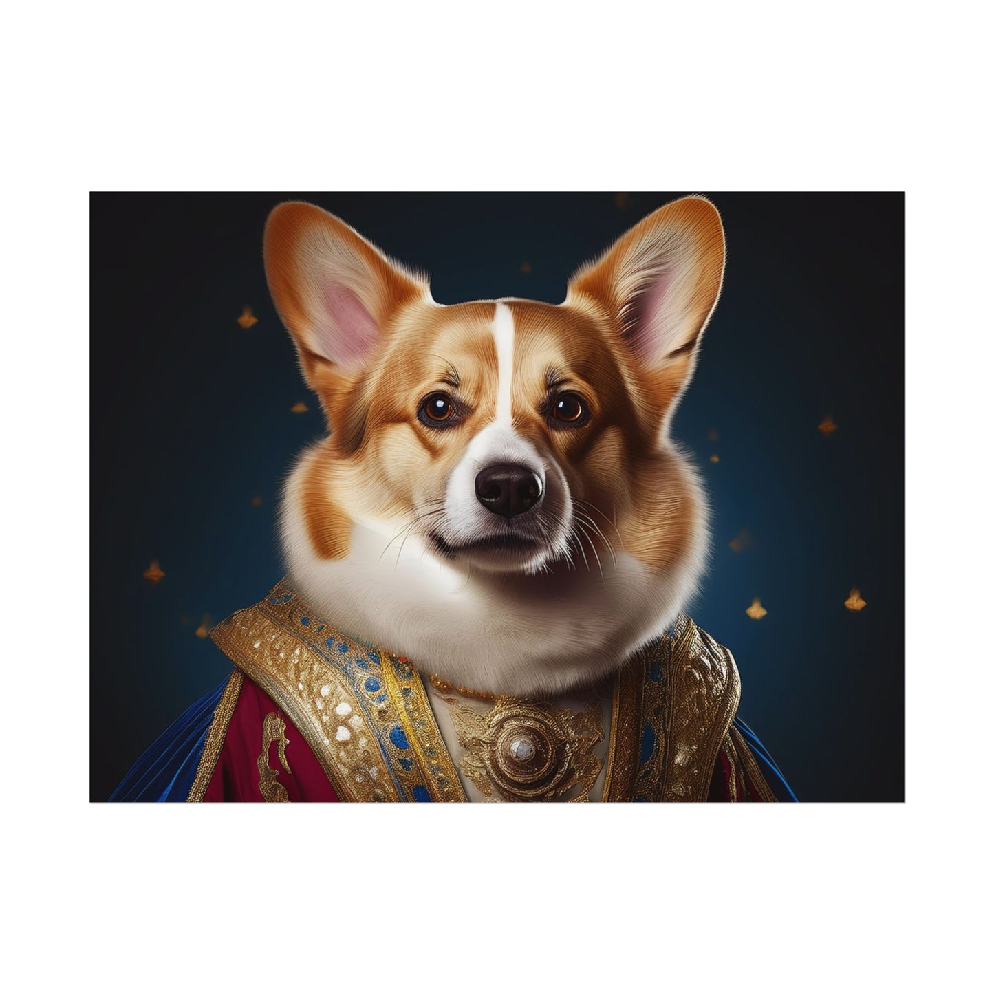 Pembroke Welsh Corgi Renaissance Pet Portrait Print | Wall Art | Wall Print | Dog Art