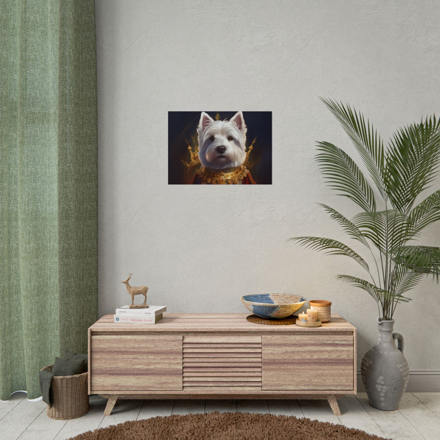 West Highland White Terrier Dog Renaissance Pet Portrait Print, West Highland White Terrier Art Print, Dog Wall Art, Wall Print, Wall Art