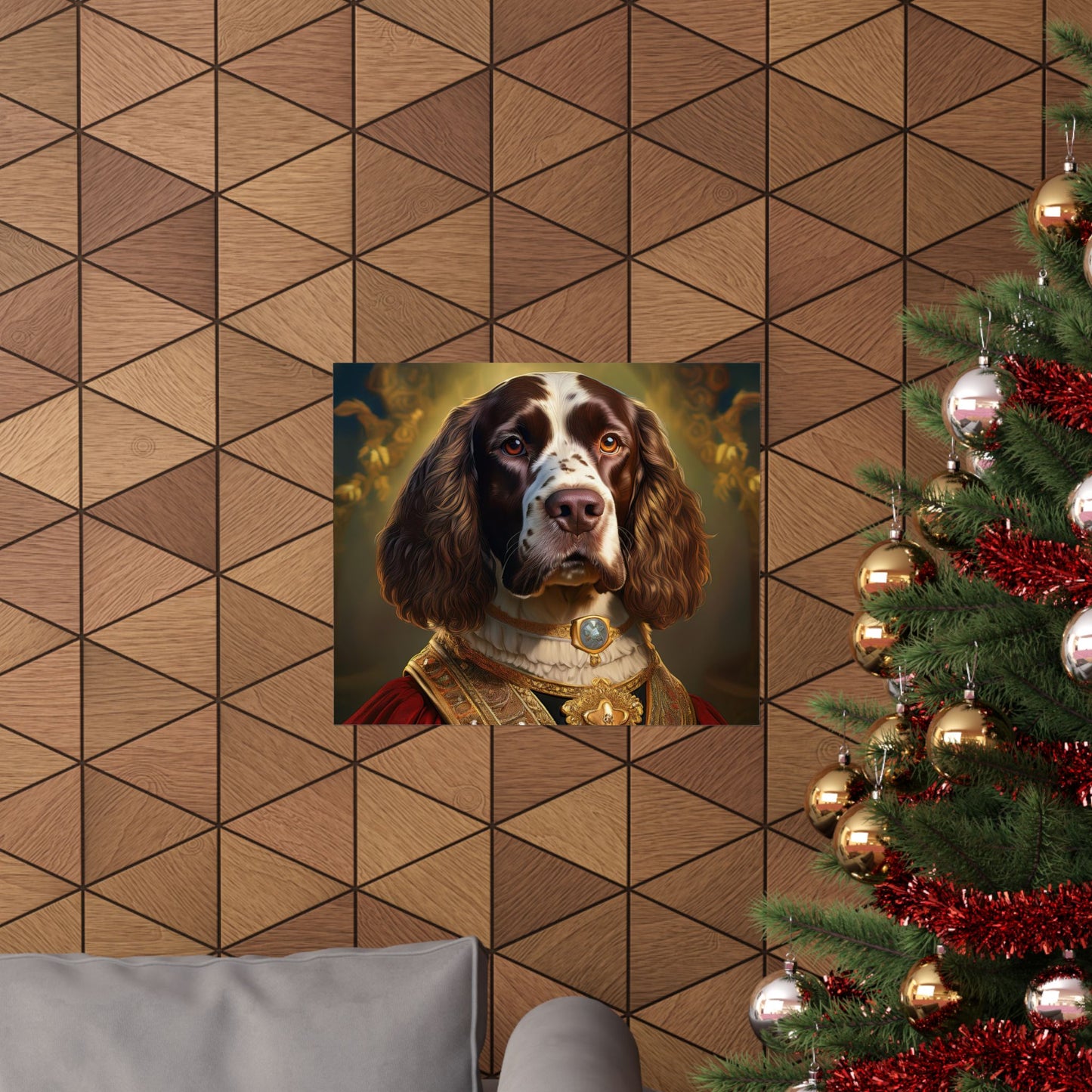 English Springer Spaniel Renaissance Dog Portrait Print, Wall Decor Gift, Dog Wall, wall prints, art prints