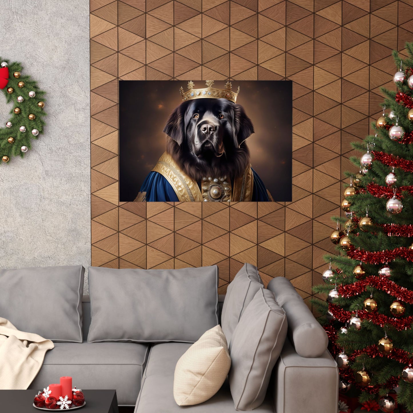 Newfoundland Renaissance Pet Portrait Print, Art Print, Wall Decor Gift, Animal Lover Home Decor, Dog Wall Art, wall art, wall print